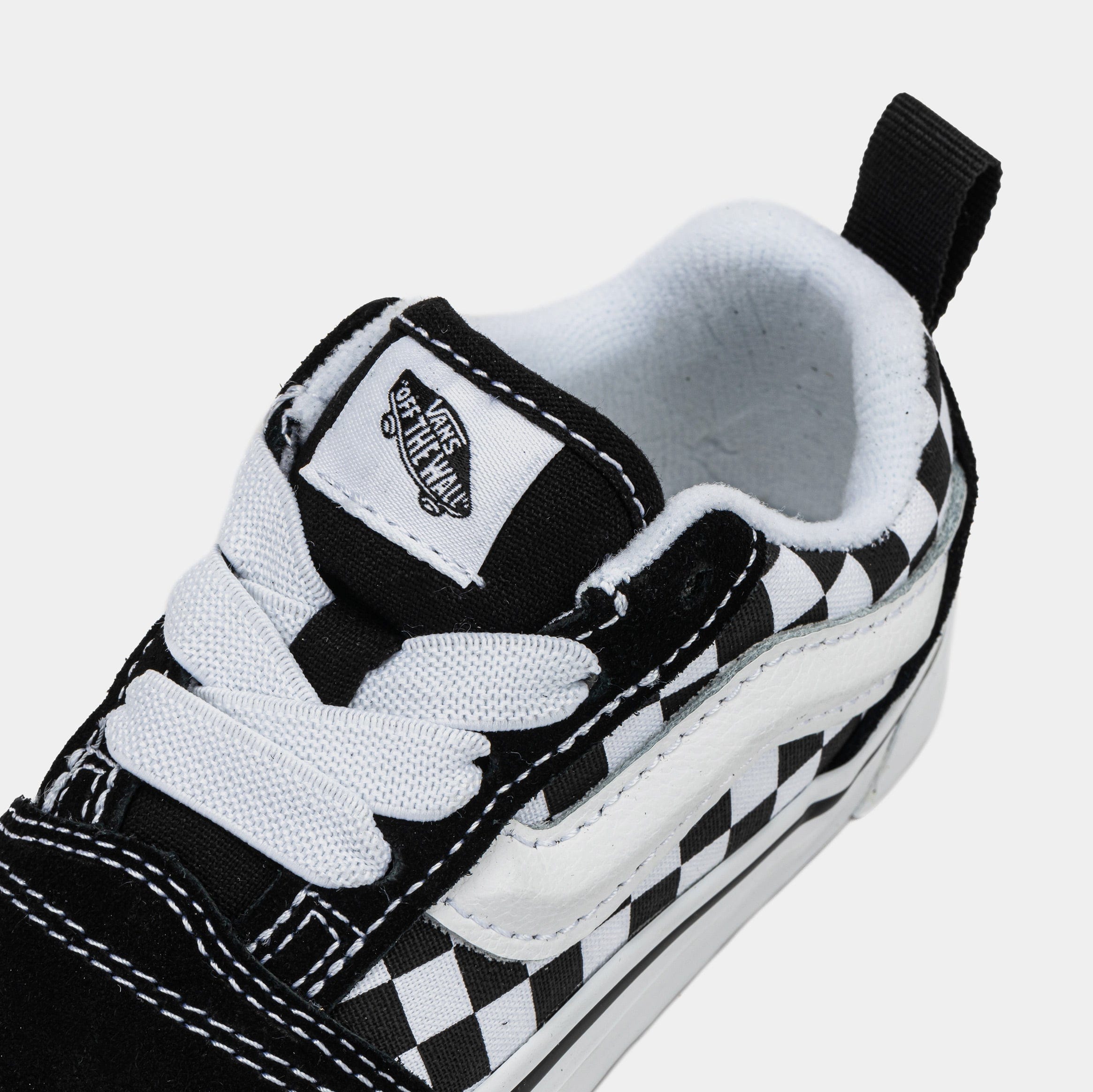 Vans Knu Skool Elastic Infant Toddler Skate Shoes (Black/White)