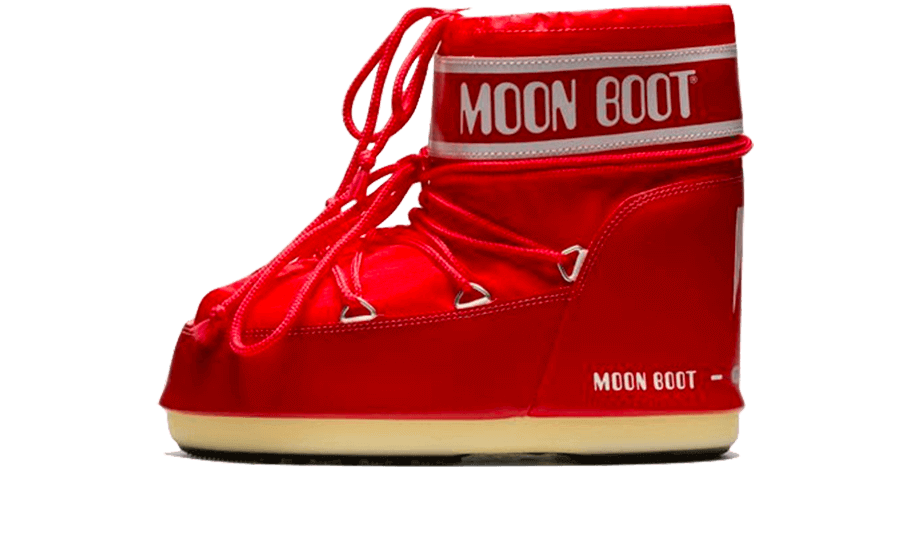 Moon Boot Icon Low Red Nylon