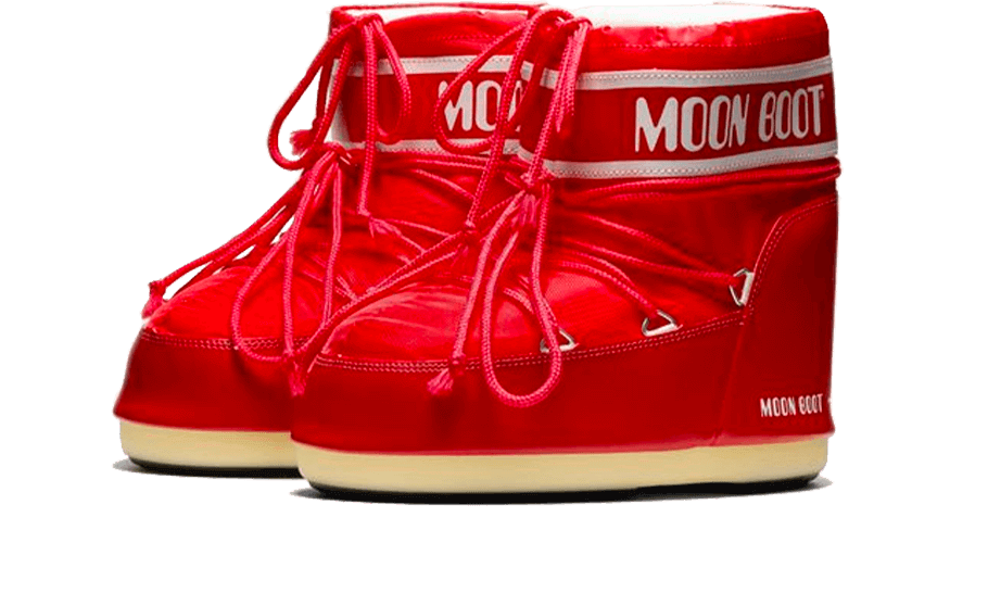 Moon Boot Icon Low Red Nylon