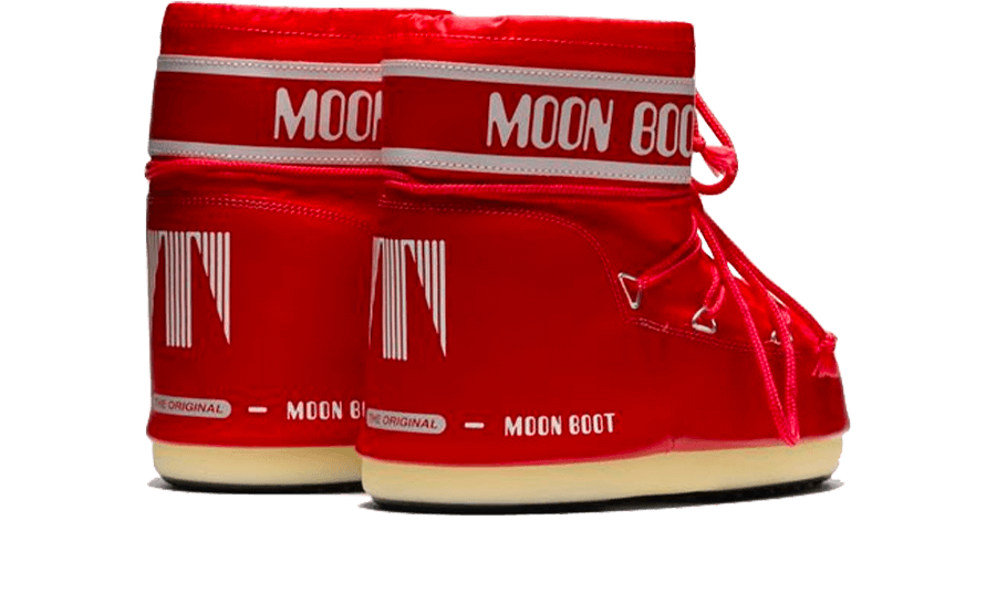 Moon Boot Icon Low Red Nylon