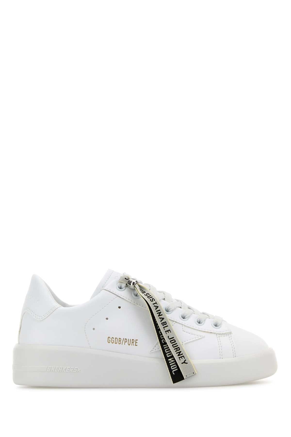 Golden Goose Deluxe Brand Logo - Strap Leather Sneaker — White
