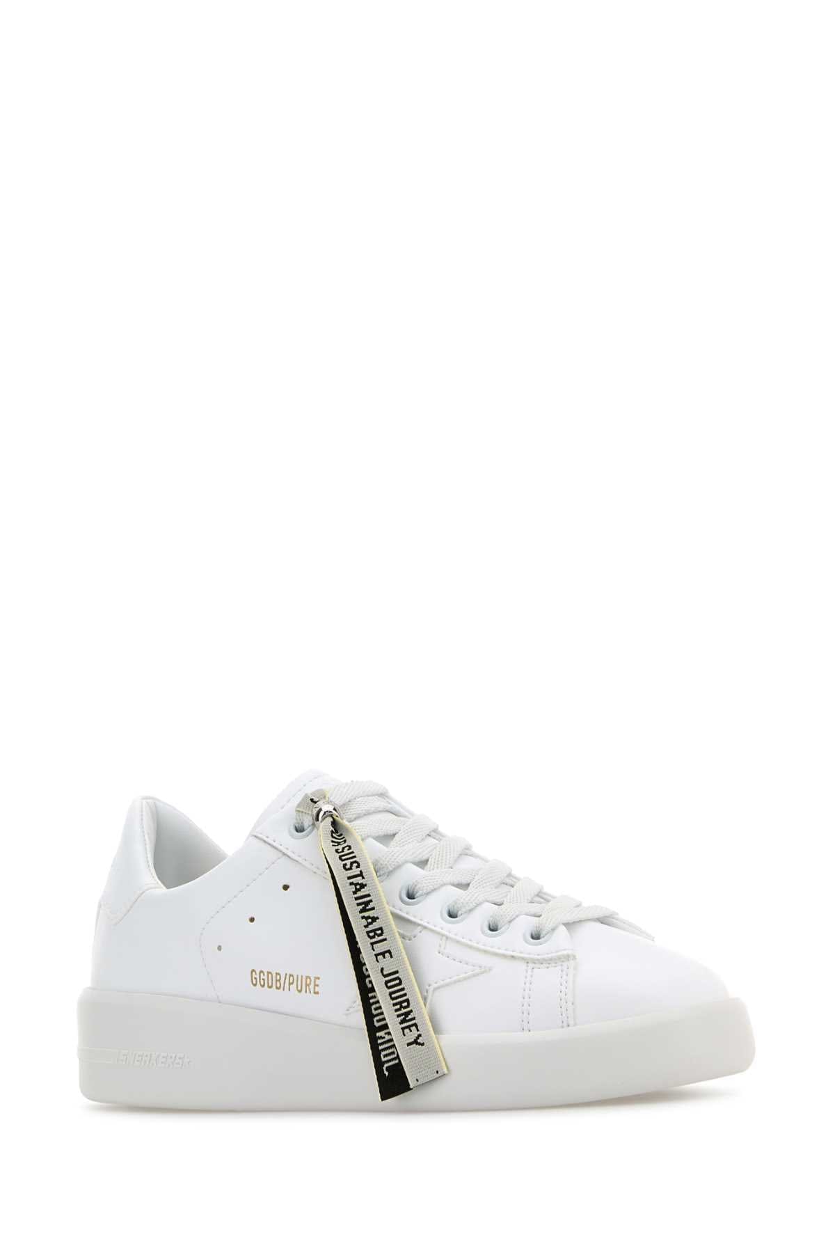 Golden Goose Deluxe Brand Logo - Strap Leather Sneaker — White
