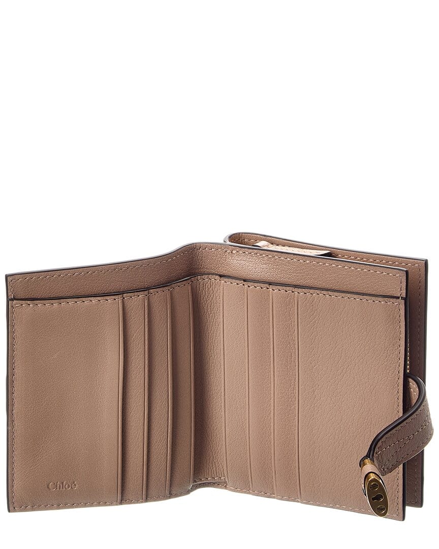 Chloé Paddington Square Leather Card Case