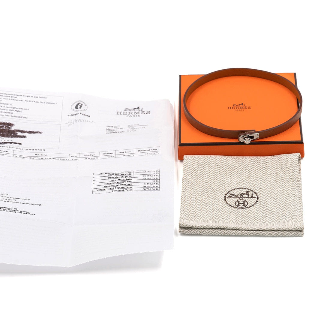 Hermès Mini Kelly Choker Gold with Palladium Hardware