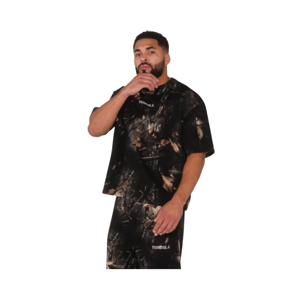 YoungLA Tree Camo Collection Tees Black Tree Camo