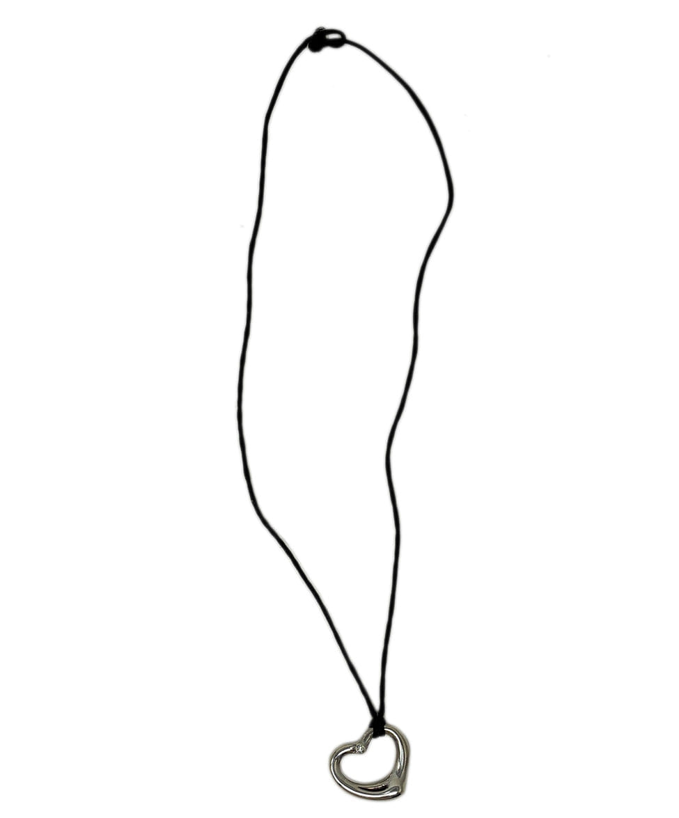 Tiffany & Co. Elsa Peretti for Tiffany & Co. Open Heart in Sterling Silver w/ Diamond
