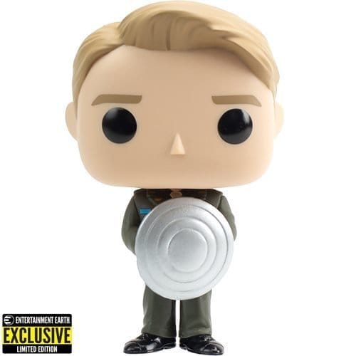 Funko Pop! 999 Marvel - Captain America with Prototype Shield Vinyl Figure - Entertainment Earth Exclusive