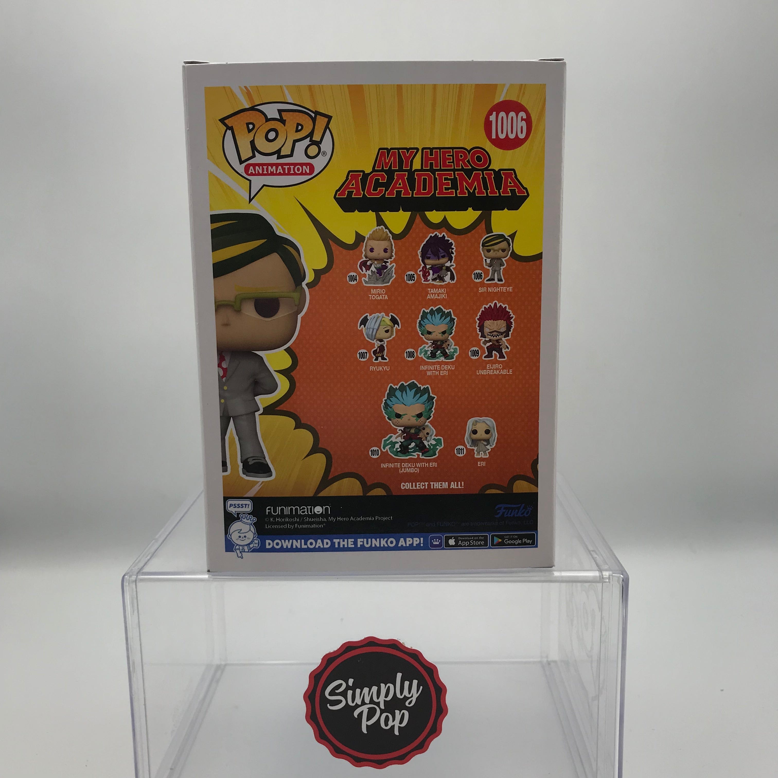 Funko Pop Sir Nighteye #1006 My Hero Academia MHA Animation