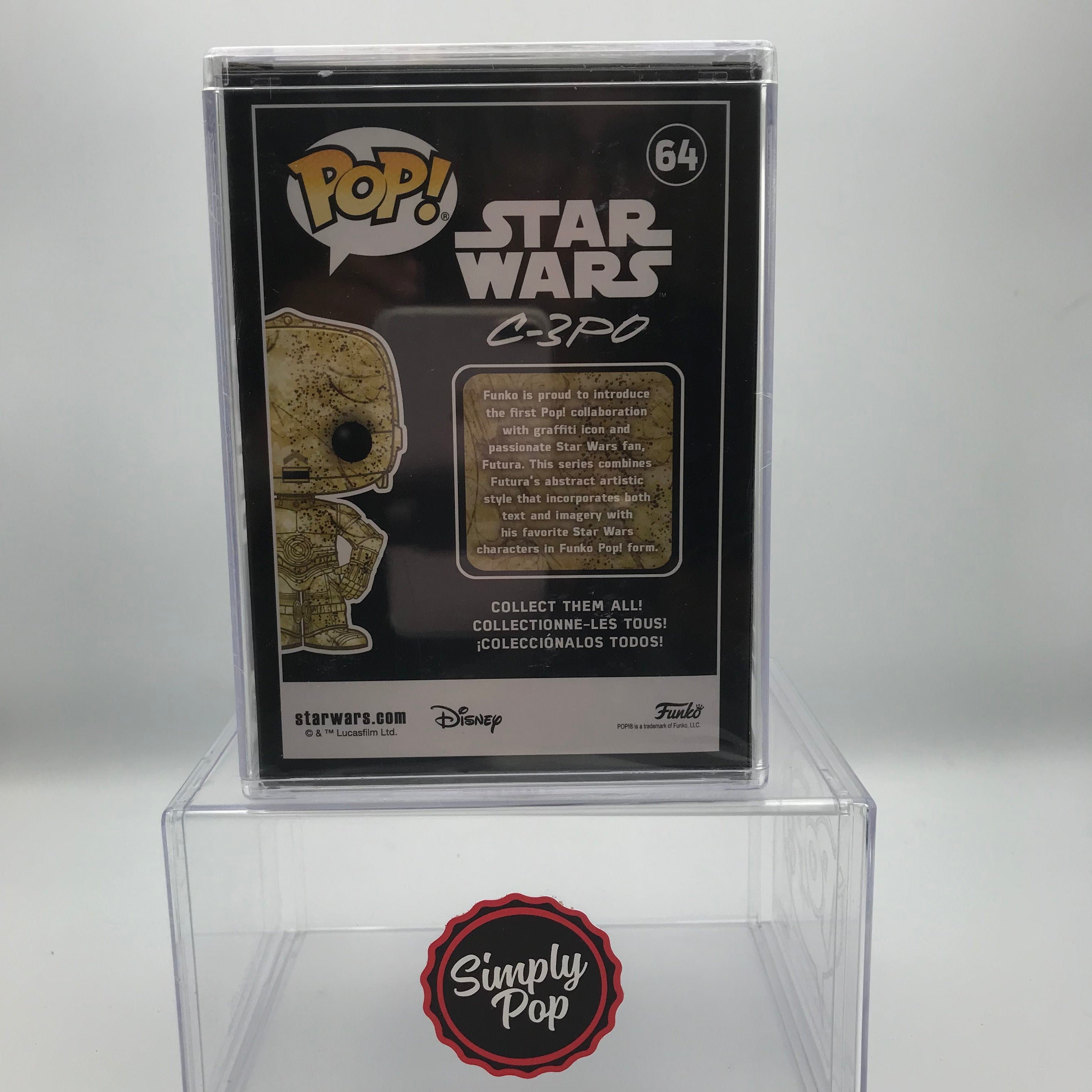 Funko Pop C - 3PO #64 Futura Star Wars The Force Awakens Special Edition With Hard Stack