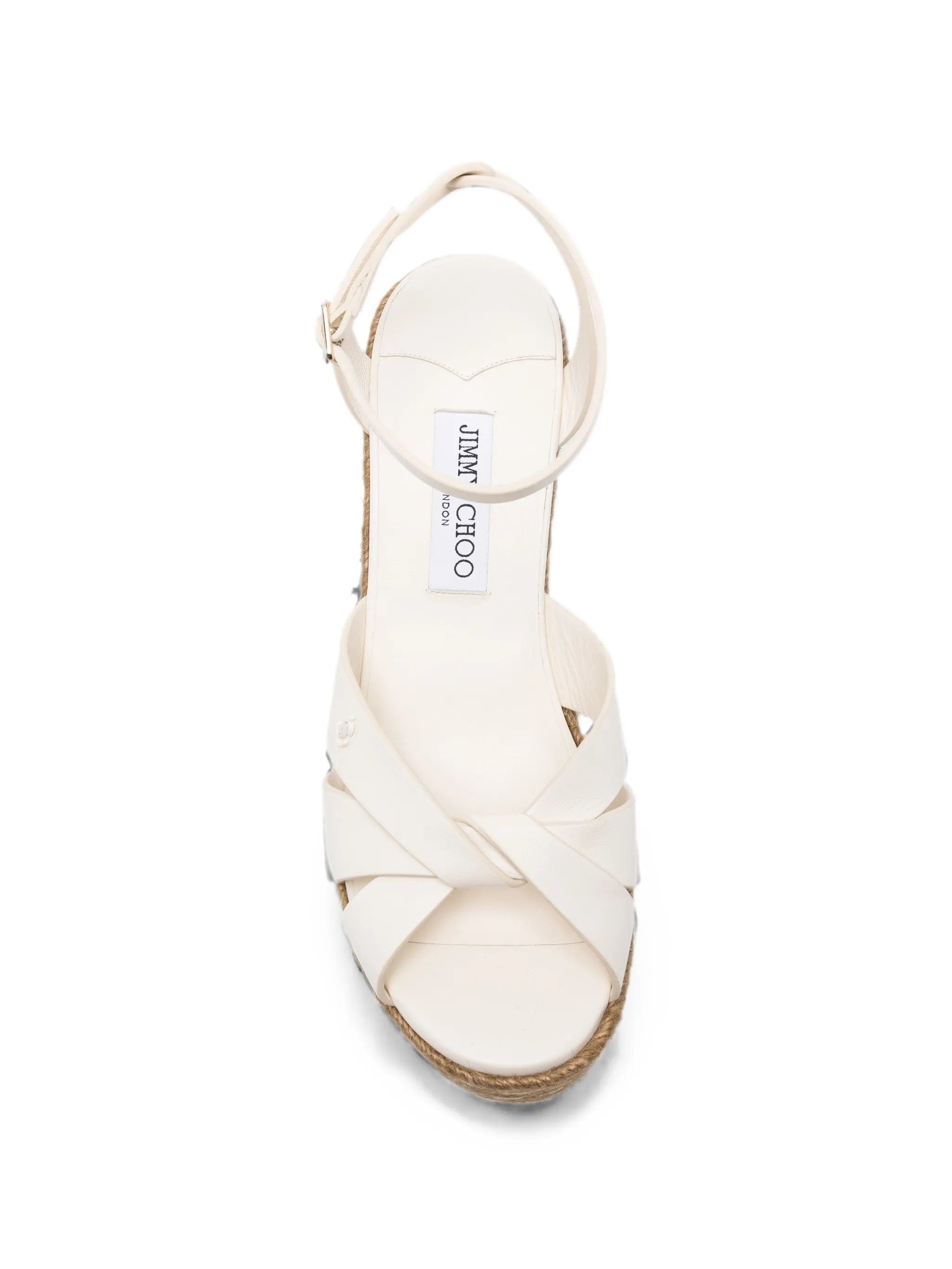 Jimmy Choo Korra leather wedge espadrilles