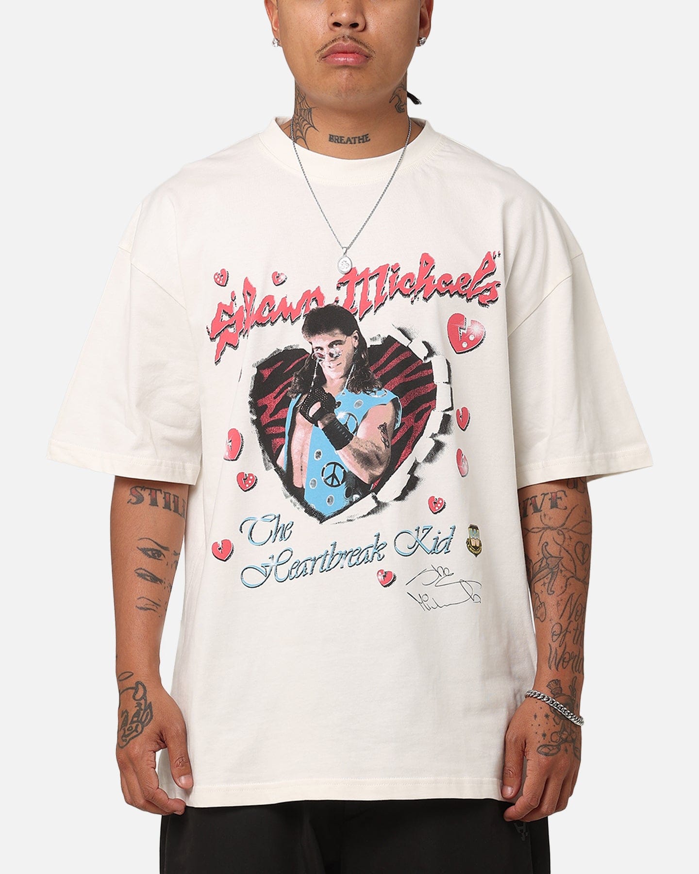 Off-White Culture Kings x WWE Shawn The Heartbreak Kid Michaels Vintage T - Shirt Off White