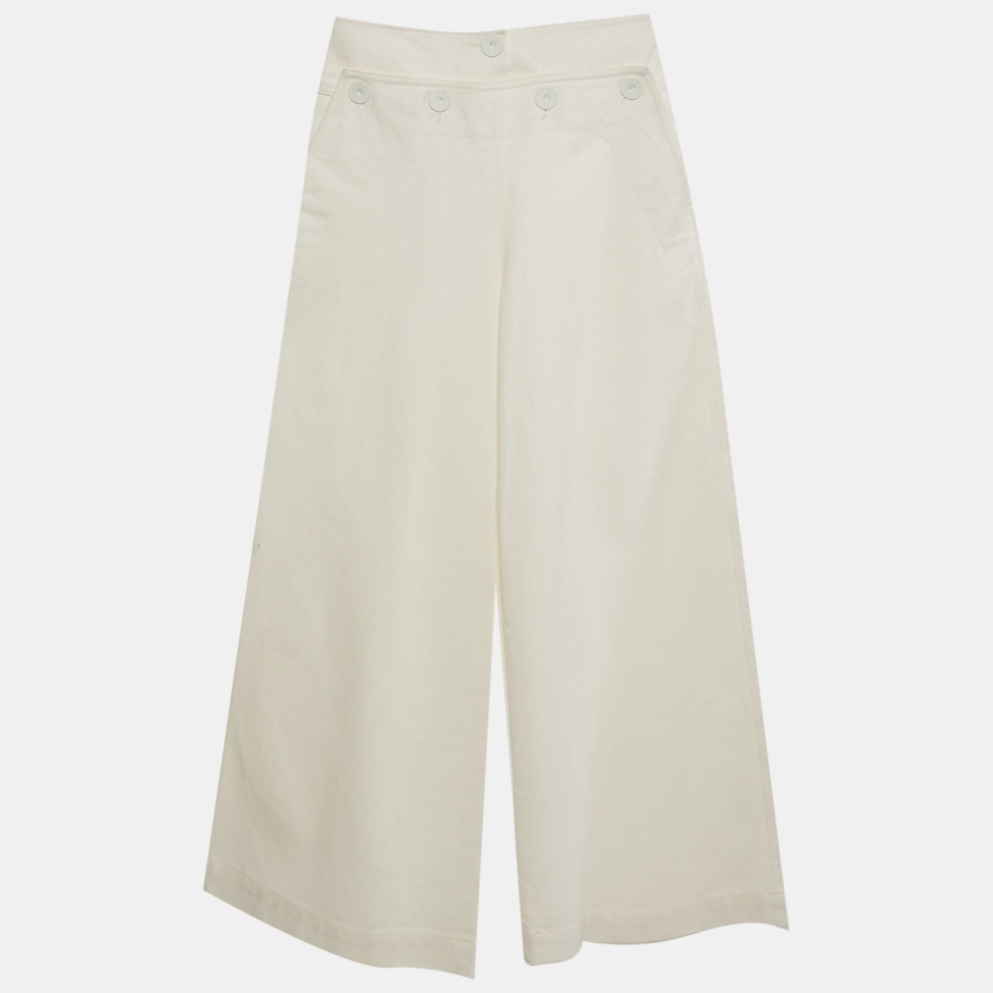 Off-White Max Mara Sfilata Off White Denim Flared Jeans