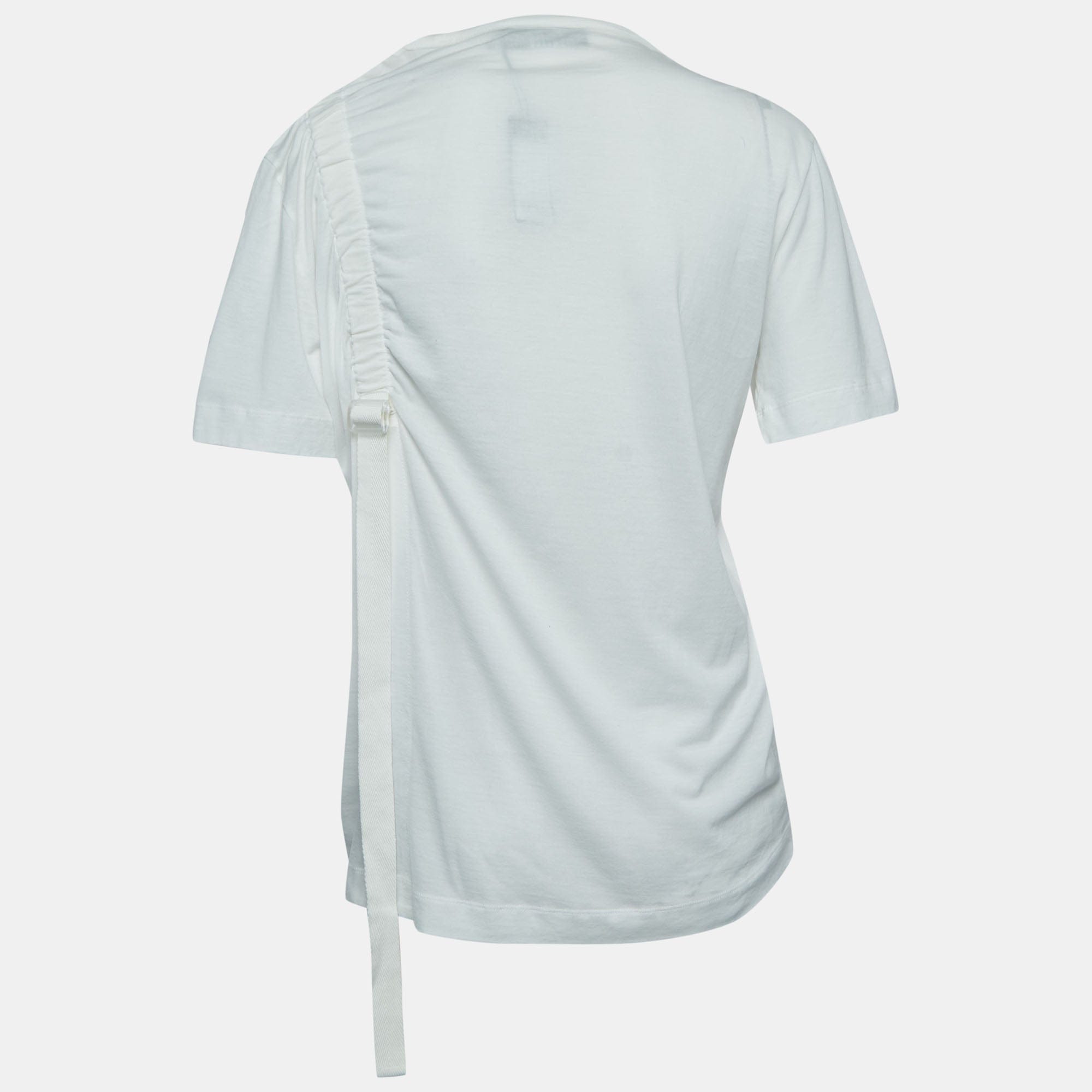 Off-White Joseph Off White Cotton Adjustable Strap Detailed Half Sleeve T - Shirt