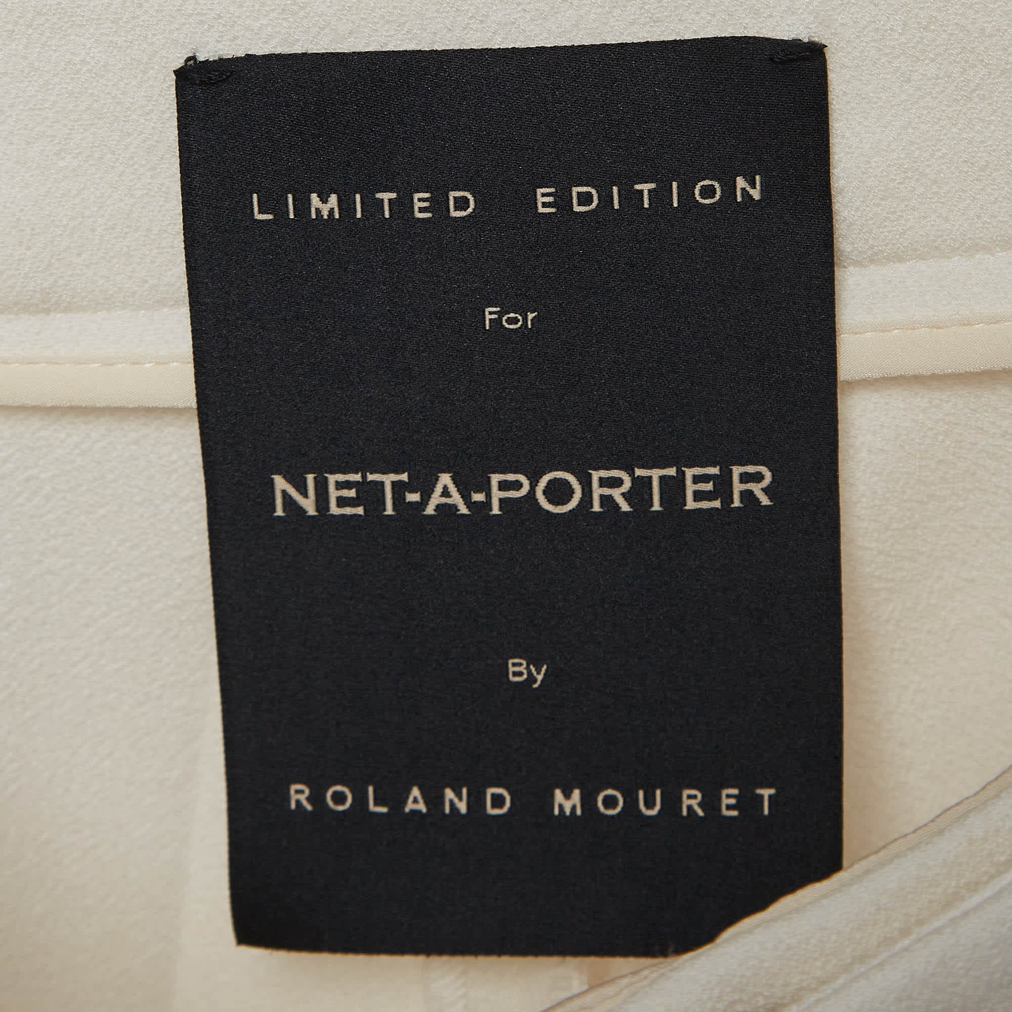Off-White X Net A Porter Off - White Crepe Straight Leg Trousers