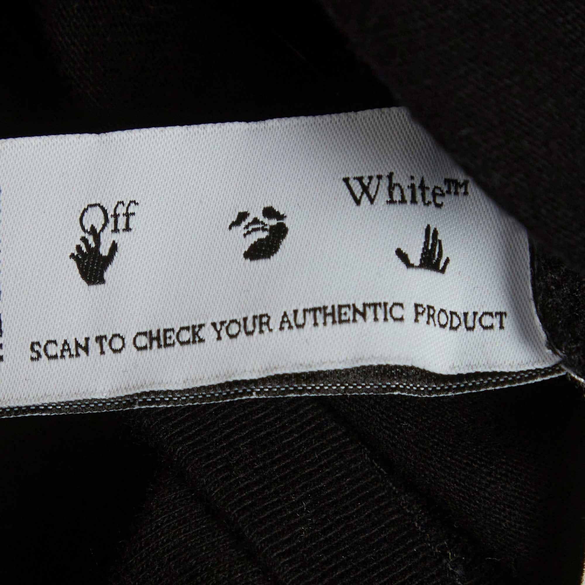 Off - White Black Underlined Logo Print Jersey Crew Neck T - Shirt