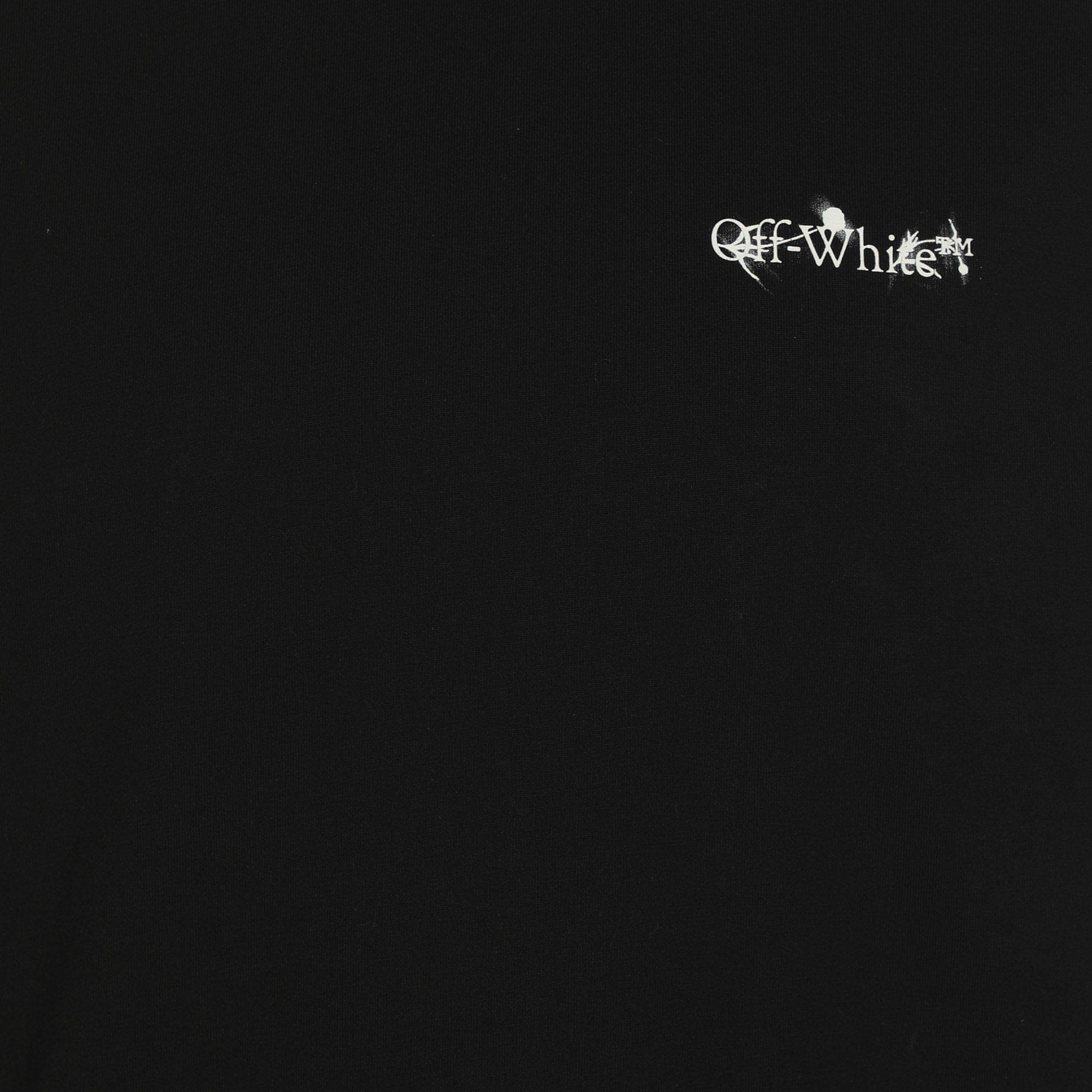 Off - White Black Logo Print Jersey T - Shirt