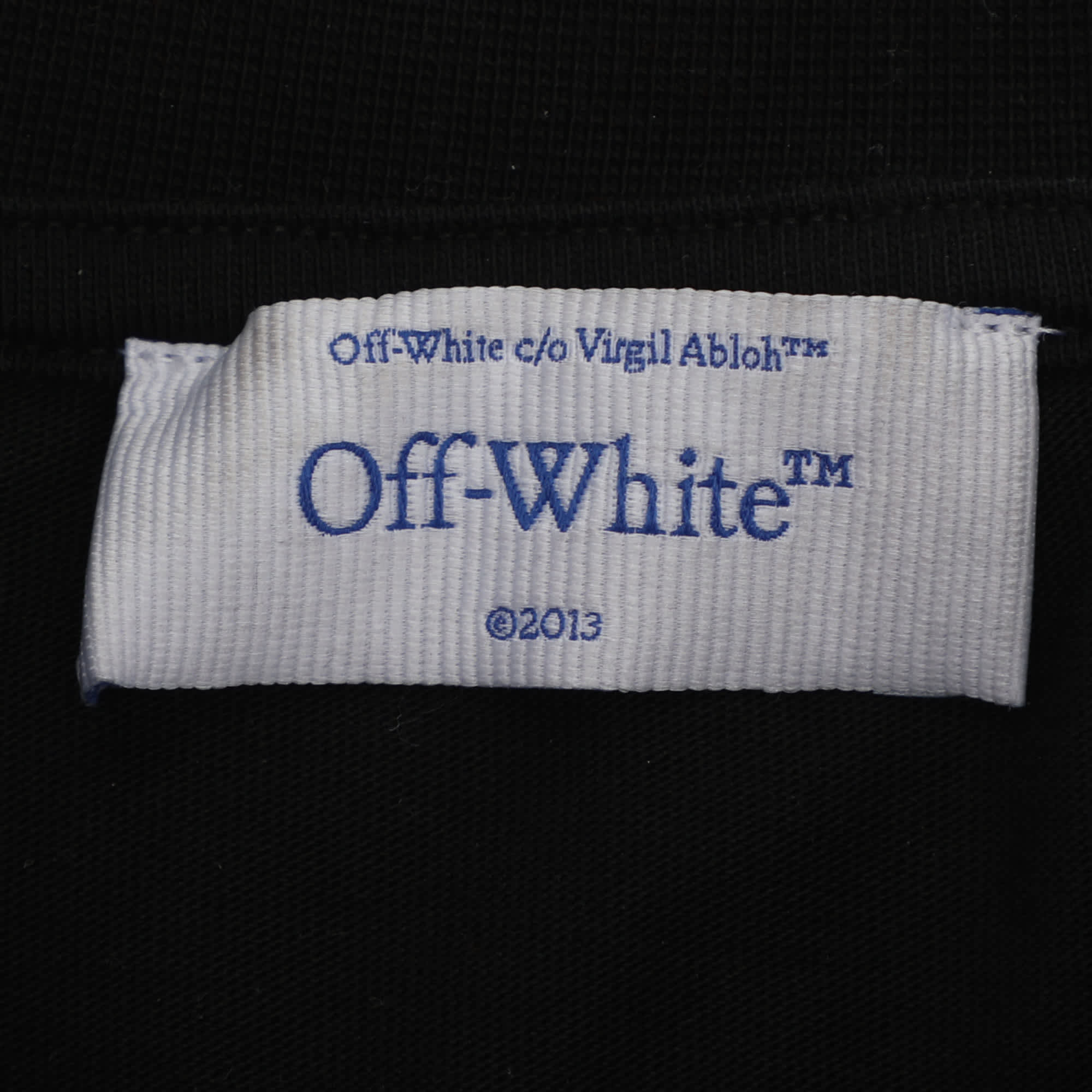 Off - White Black Logo Print Jersey T - Shirt