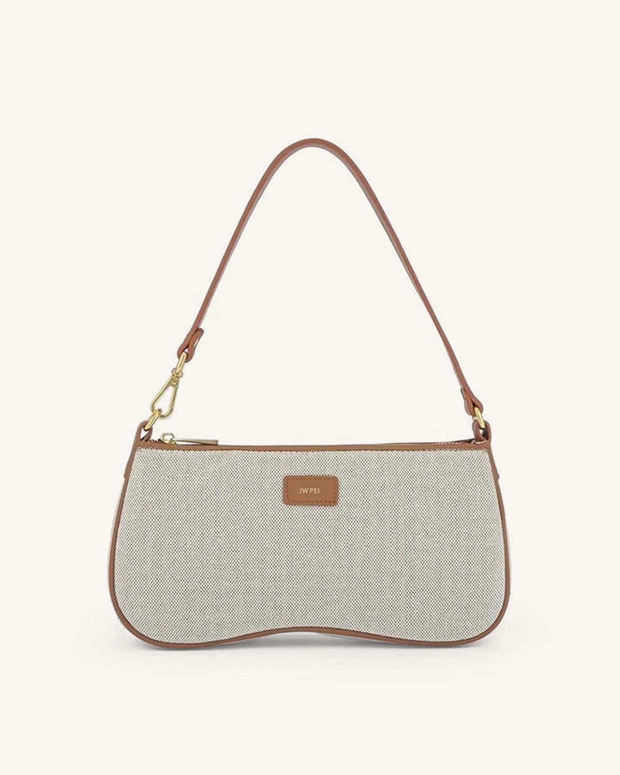 Jw Pei Eva Shoulder Handbag Beige Canvas