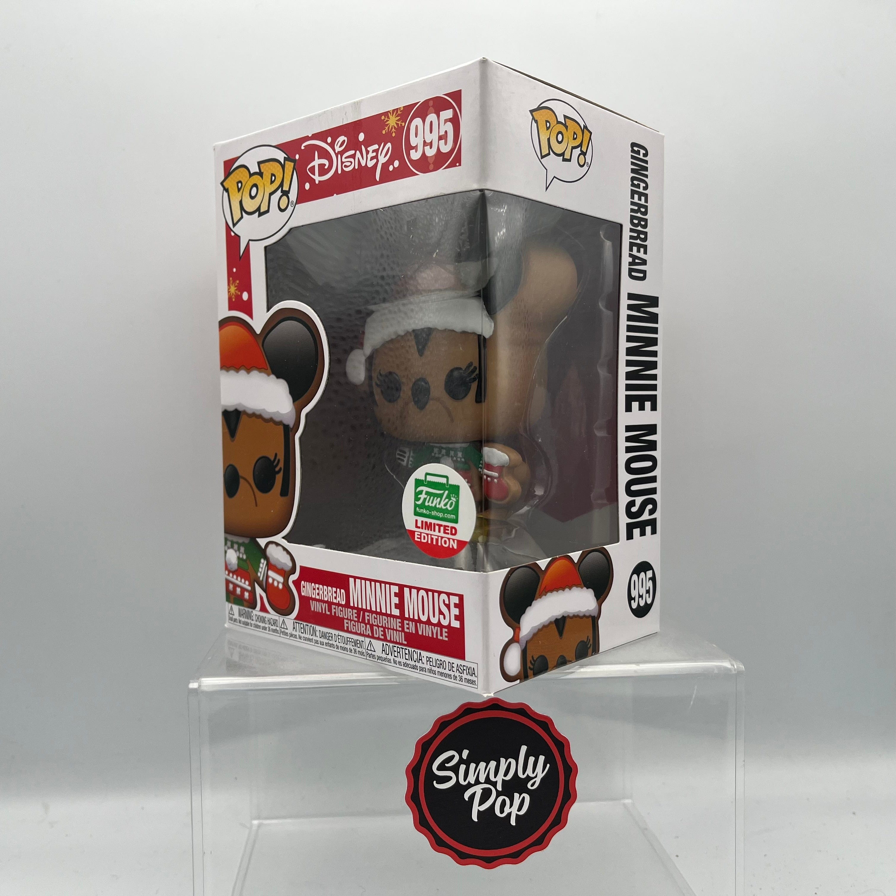 Funko Pop Gingerbread Minnie Mouse #995 Disney Shop Exclusive Limited Edition