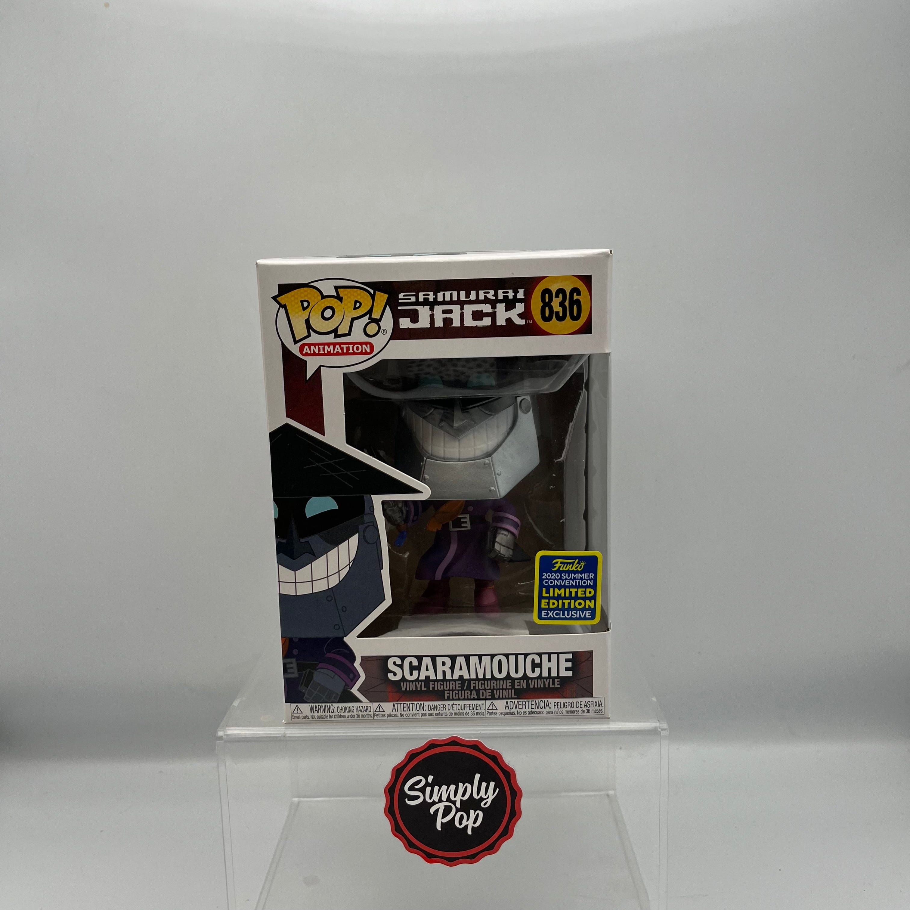 Funko Pop Scaramouche #836 Samurai Jack Animation 2020 SDCC Limited Edition