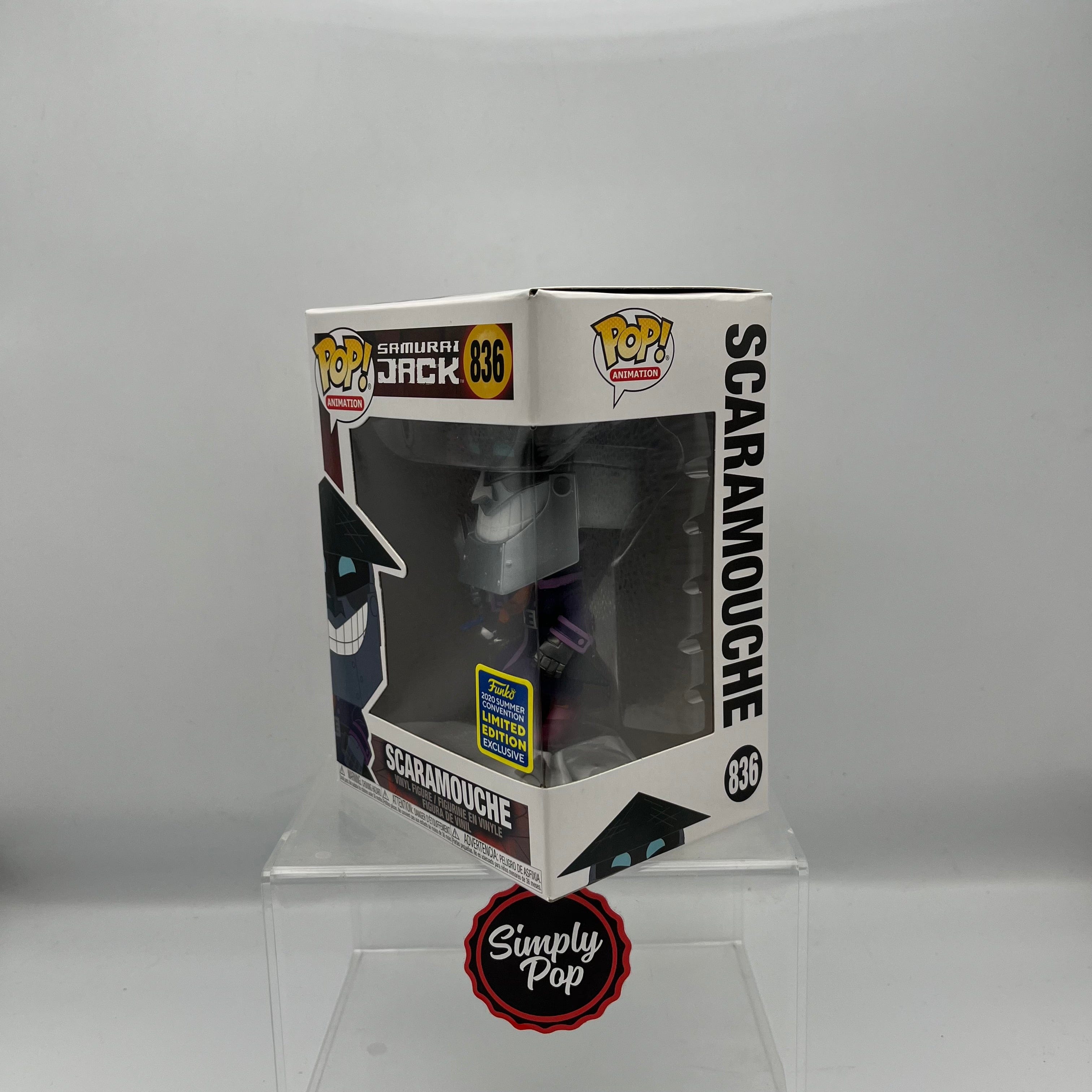 Funko Pop Scaramouche #836 Samurai Jack Animation 2020 SDCC Limited Edition