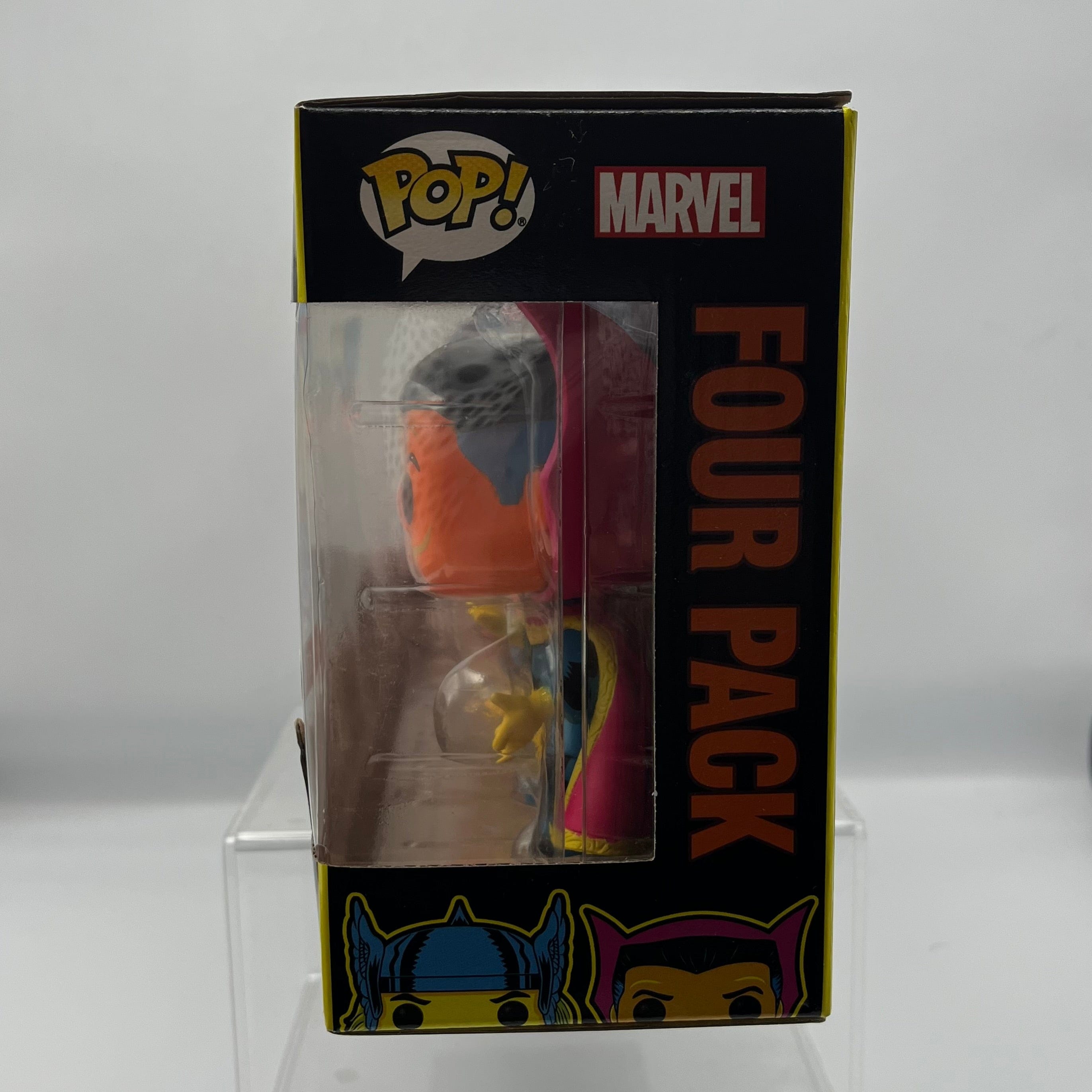 Funko Pop Captain America Iron Man Thor Doctor Strange 4 - pack Black Light Target Exclusive