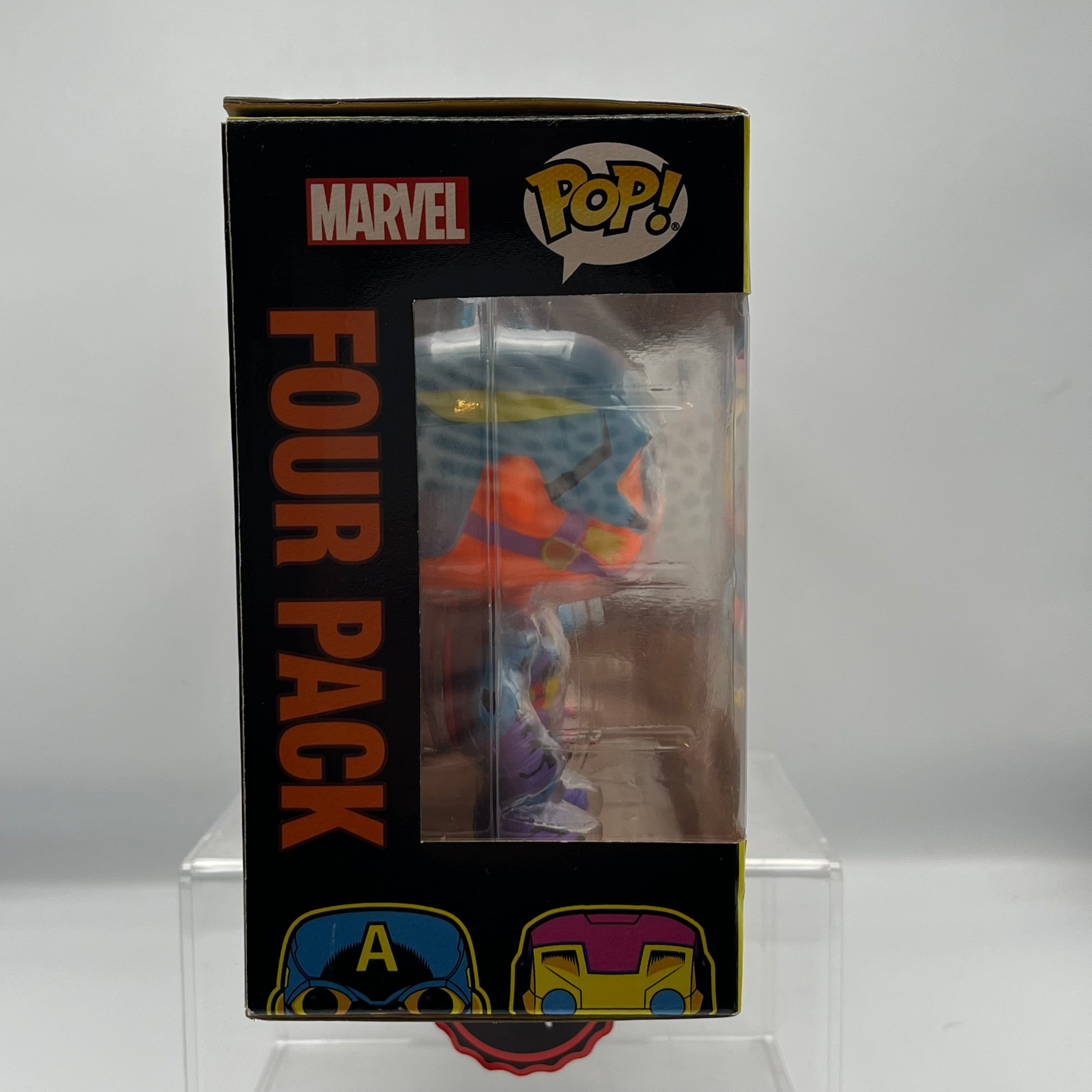Funko Pop Captain America Iron Man Thor Doctor Strange 4 - pack Black Light Target Exclusive