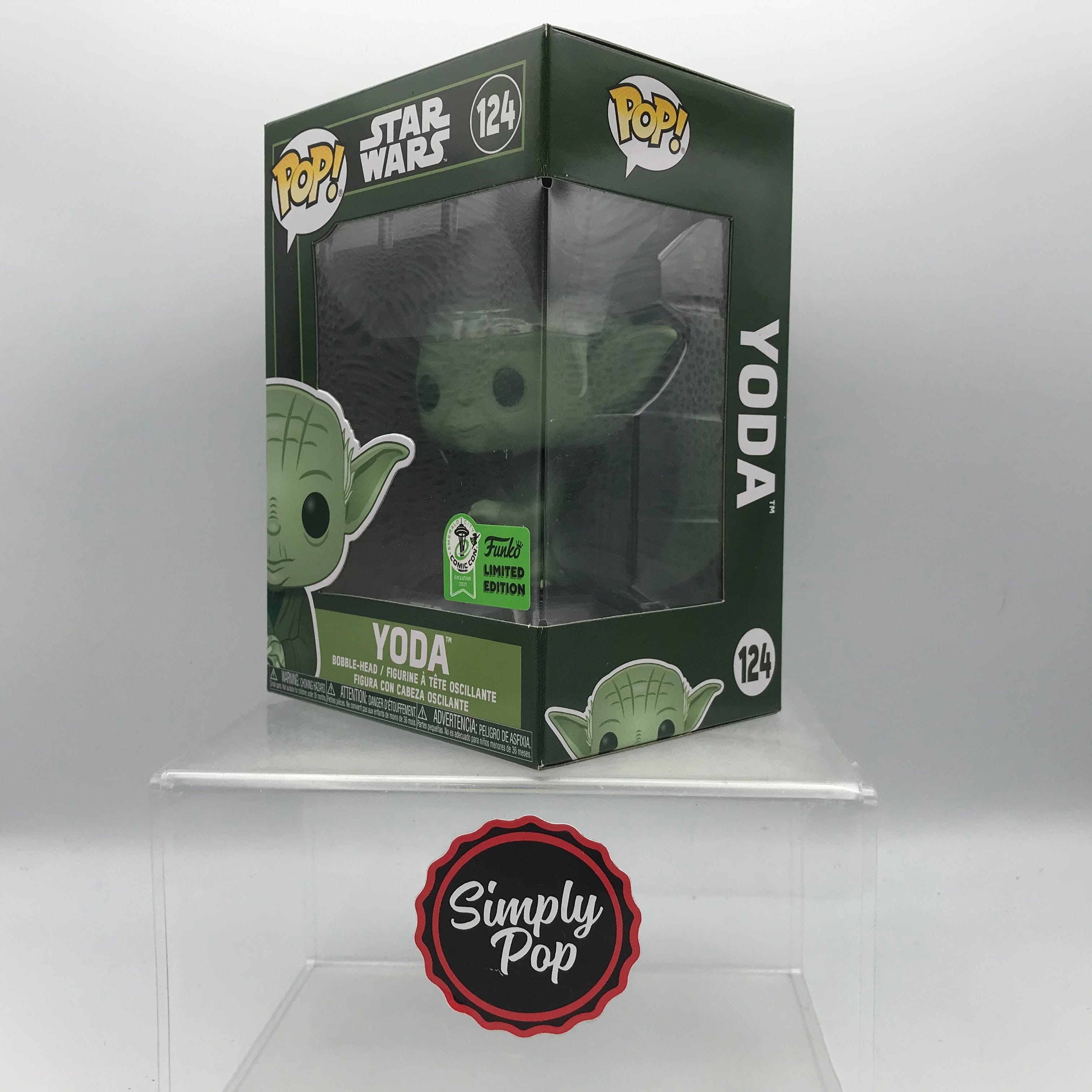 Funko Pop Yoda Military Green #124 2021 ECCC Spring Convention Official Sticker Star Wars