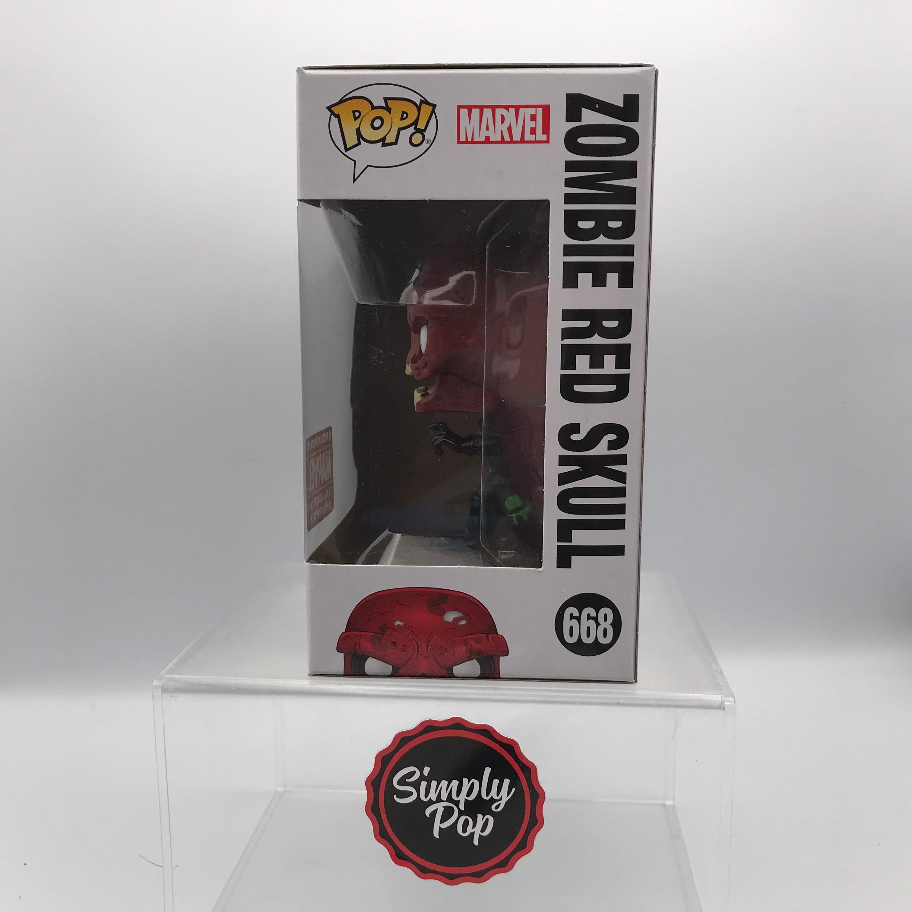 Funko Pop Zombie Red Skull #668 Marvel Zombies Collector Corps Exclusive