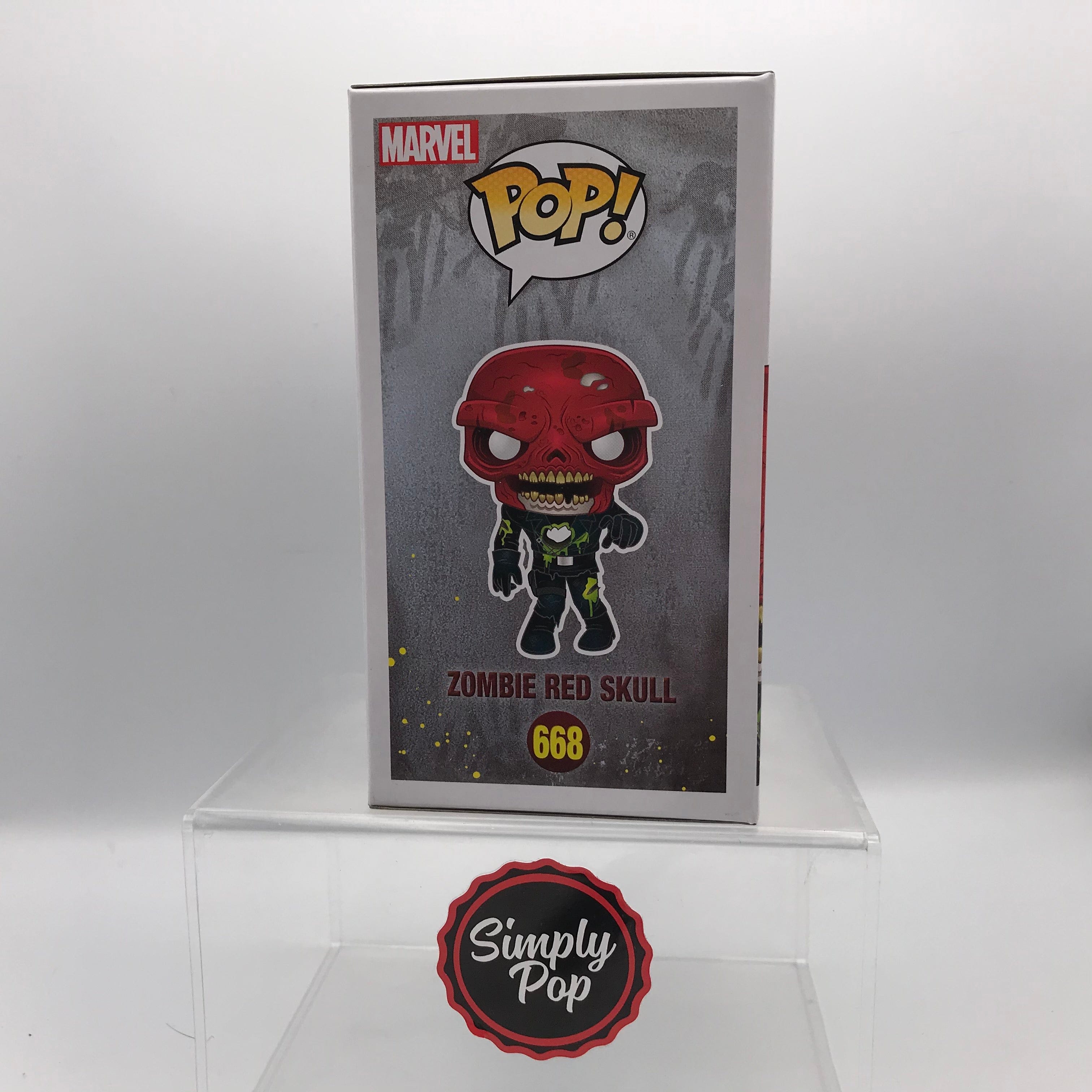 Funko Pop Zombie Red Skull #668 Marvel Zombies Collector Corps Exclusive