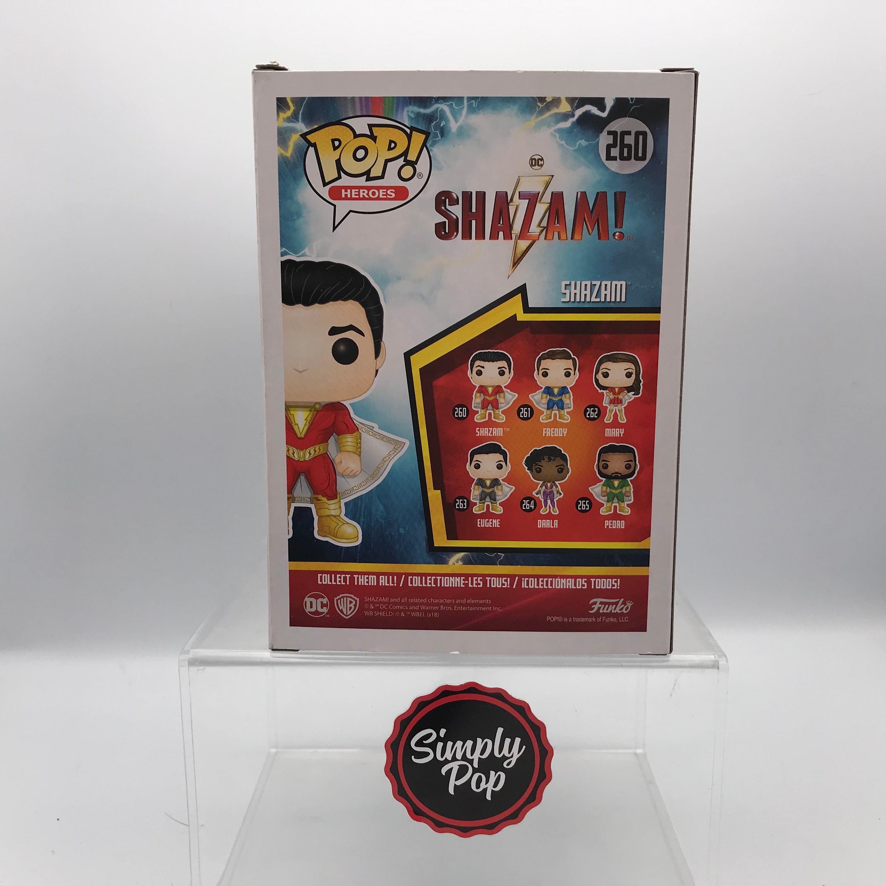 Funko Pop Shazam #260 Vaulted Glows In The Dark DC Super Heroes