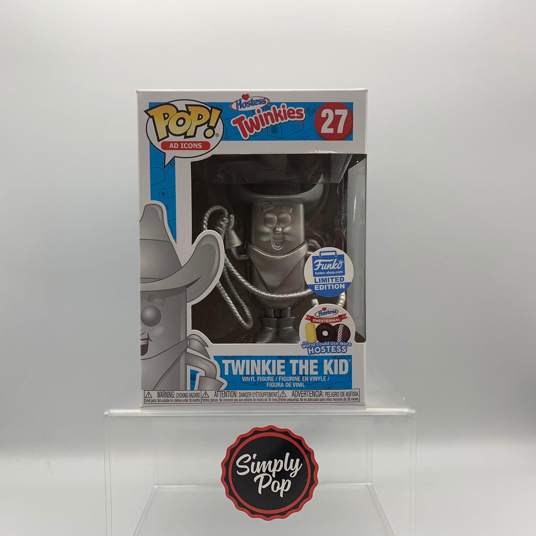 Funko Pop Twinkie The Kid Platinum #27 Ad Icons Shop Exclusive