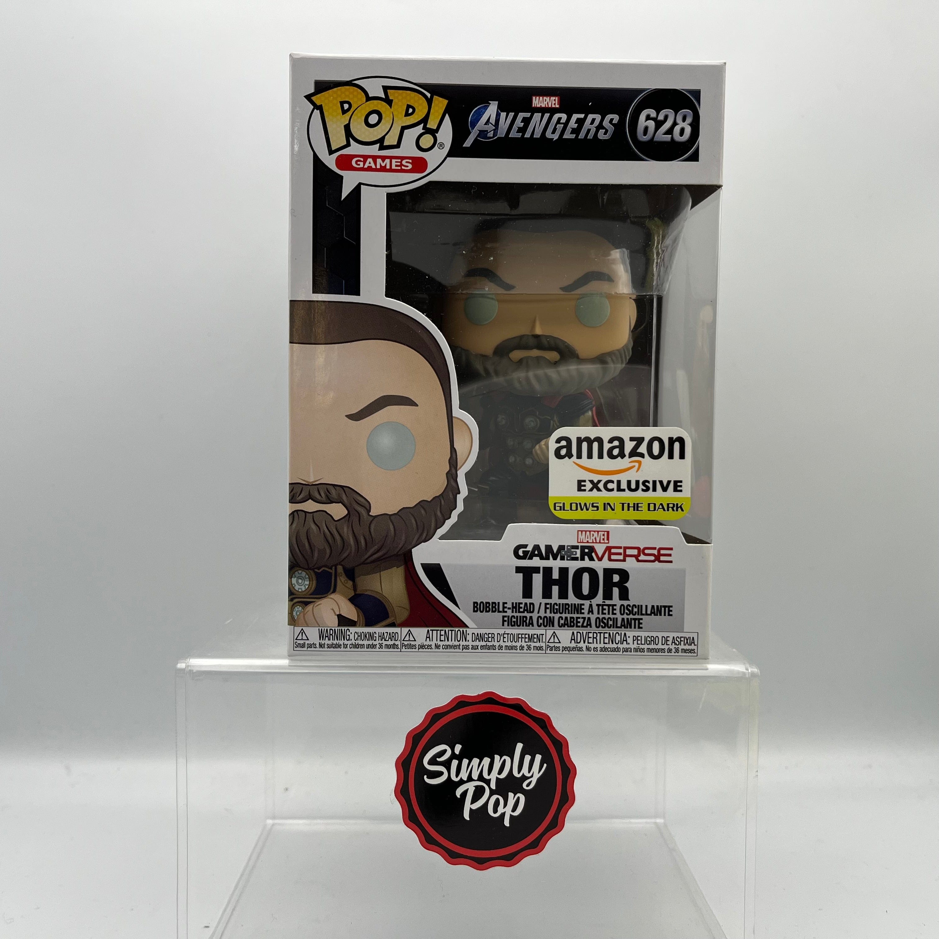 Funko Pop Thor #628 Glow Games Marvel Avengers GamerVerse Amazon Exclusive