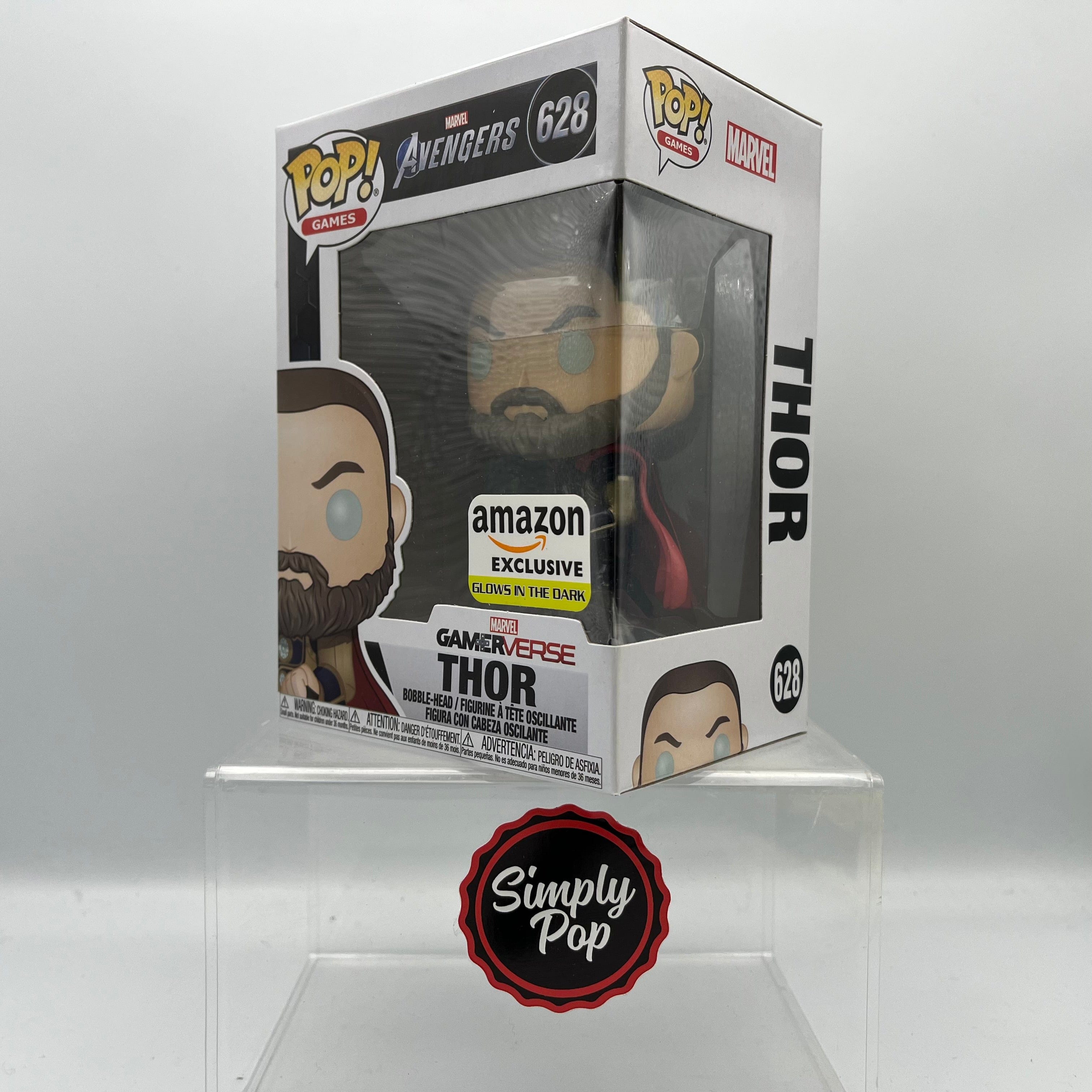 Funko Pop Thor #628 Glow Games Marvel Avengers GamerVerse Amazon Exclusive