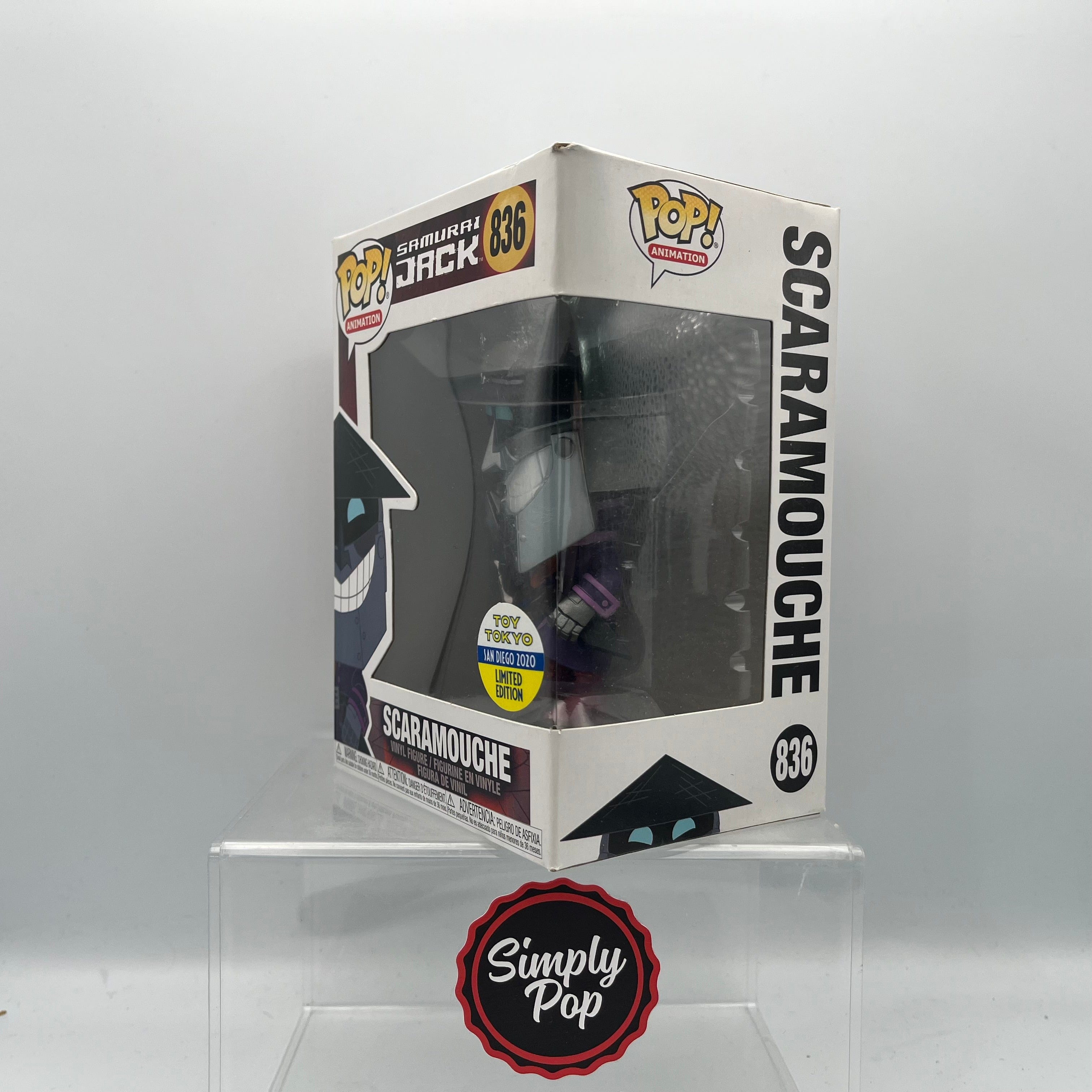 Funko Pop Scaramouche #836 Samurai Jack Animation Toy Tokyo 2020 SDCC Limited Edition