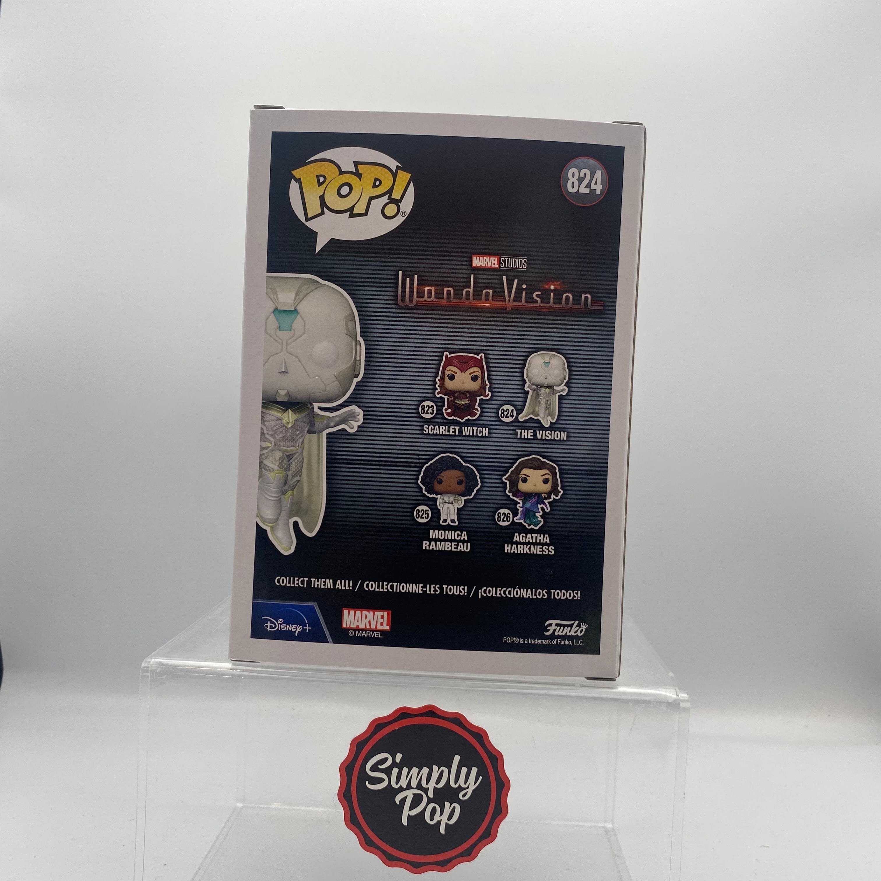 Funko Pop The Vision #824 Glows Walmart Exclusive Wanda Vision Marvel