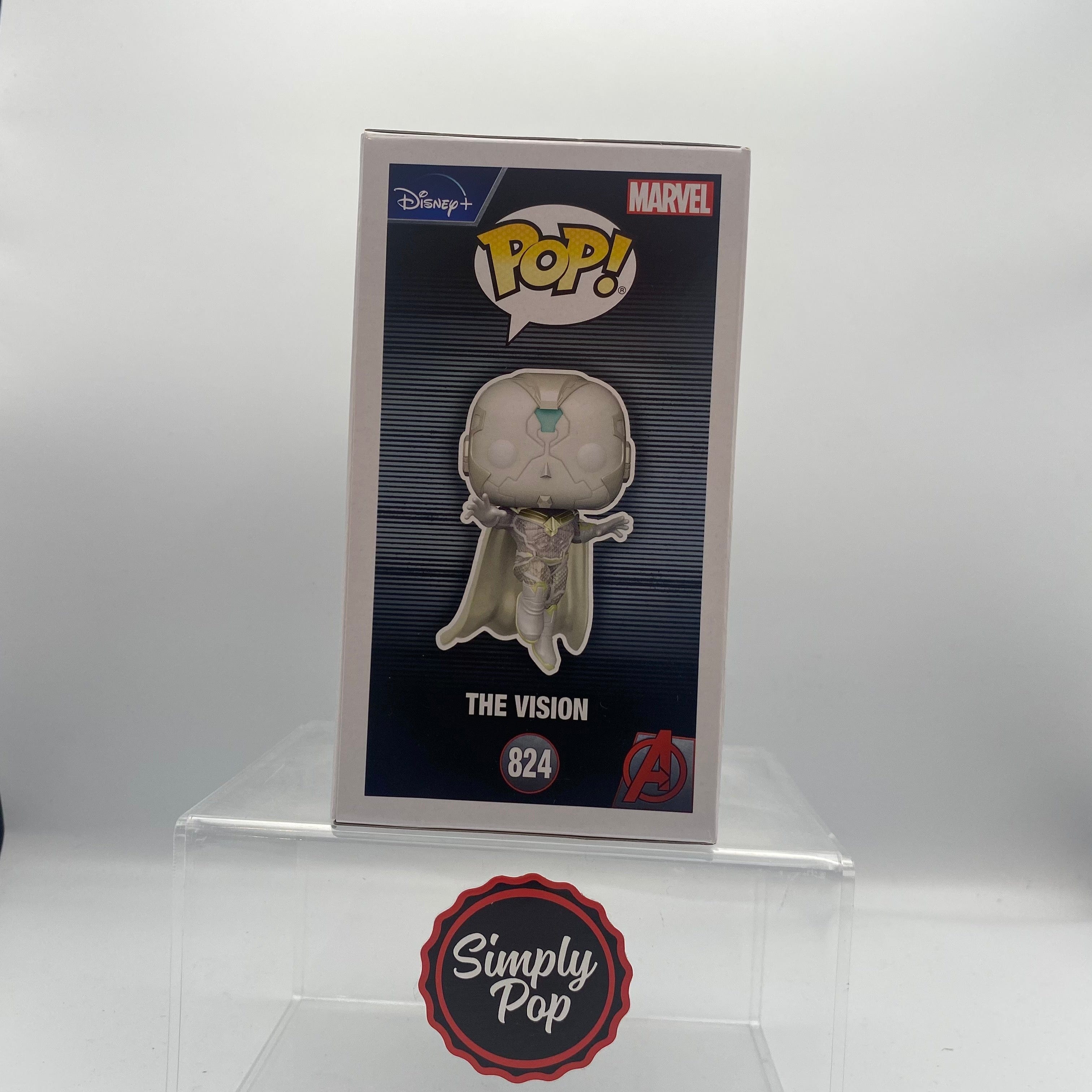 Funko Pop The Vision #824 Glows Walmart Exclusive Wanda Vision Marvel