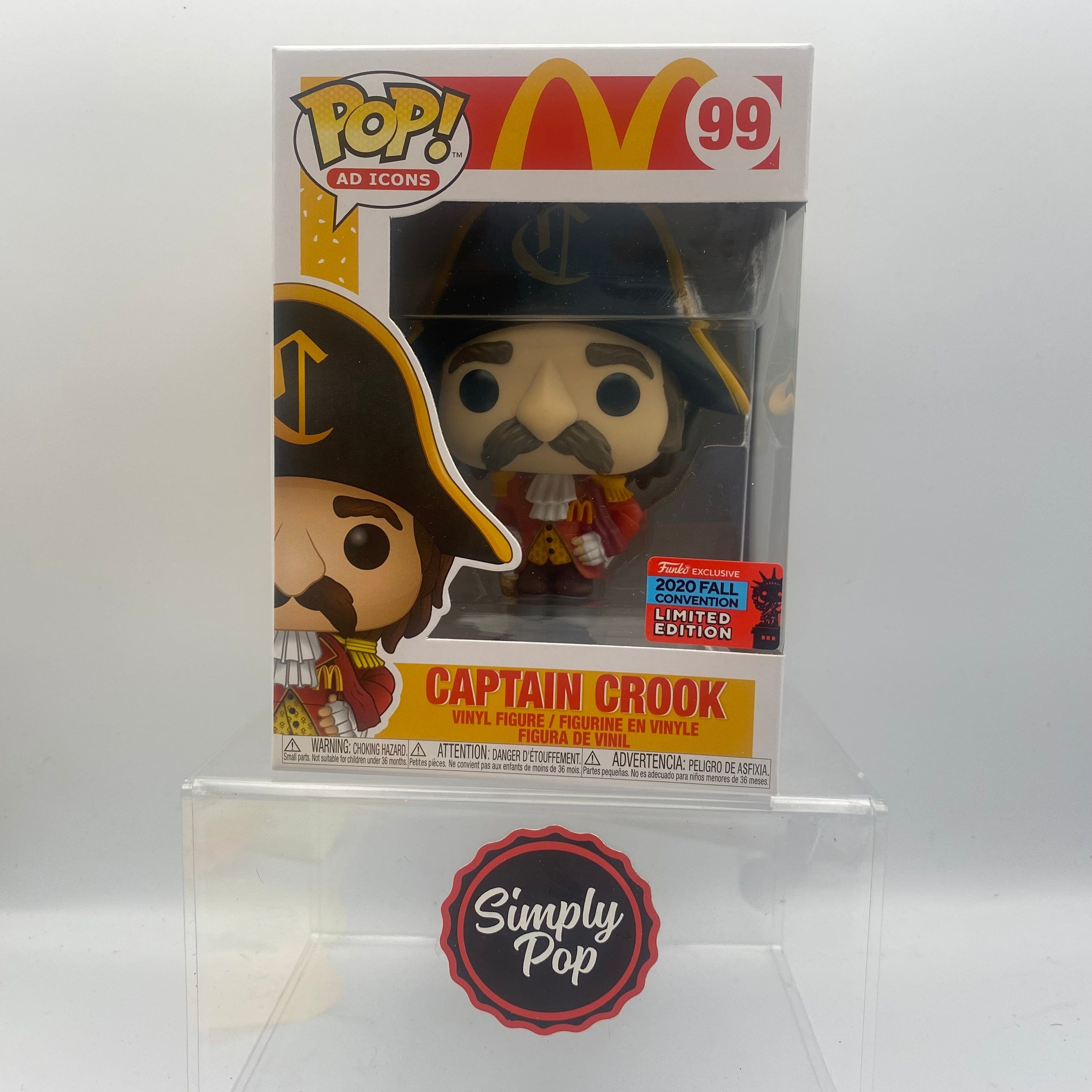 Funko Pop Captain Crook #99 McDonalds 2020 NYCC Fall Convention Exclusive