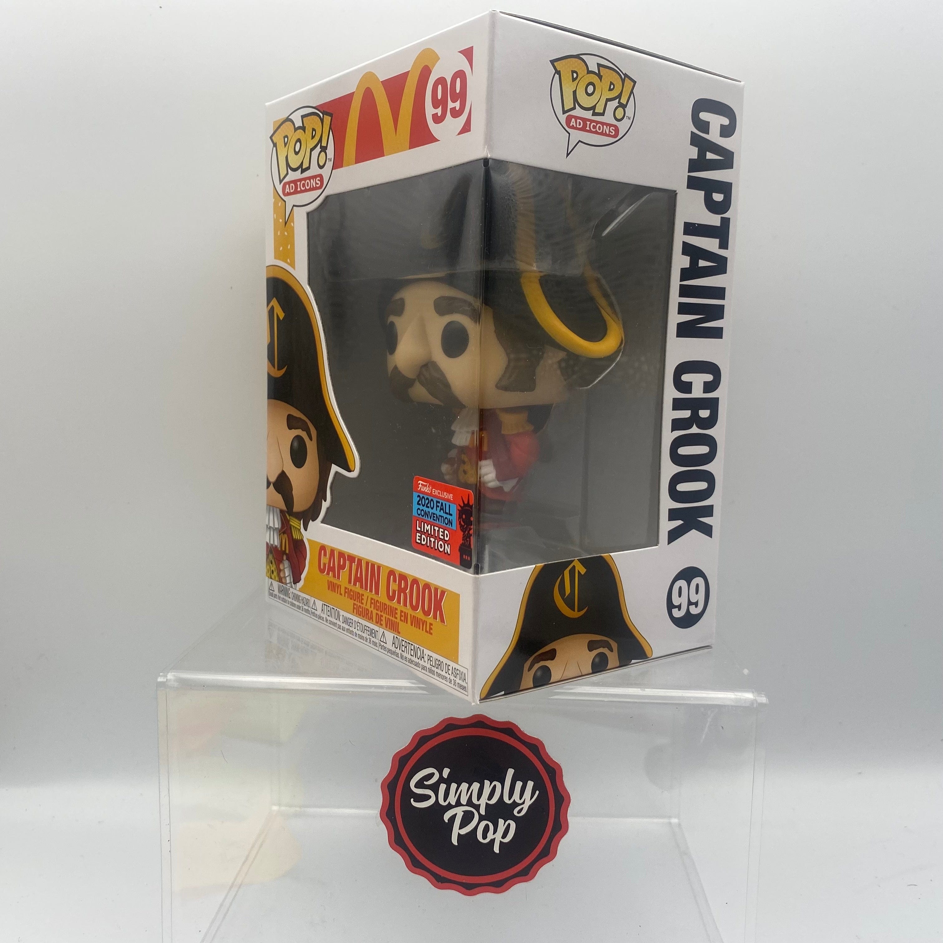 Funko Pop Captain Crook #99 McDonalds 2020 NYCC Fall Convention Exclusive