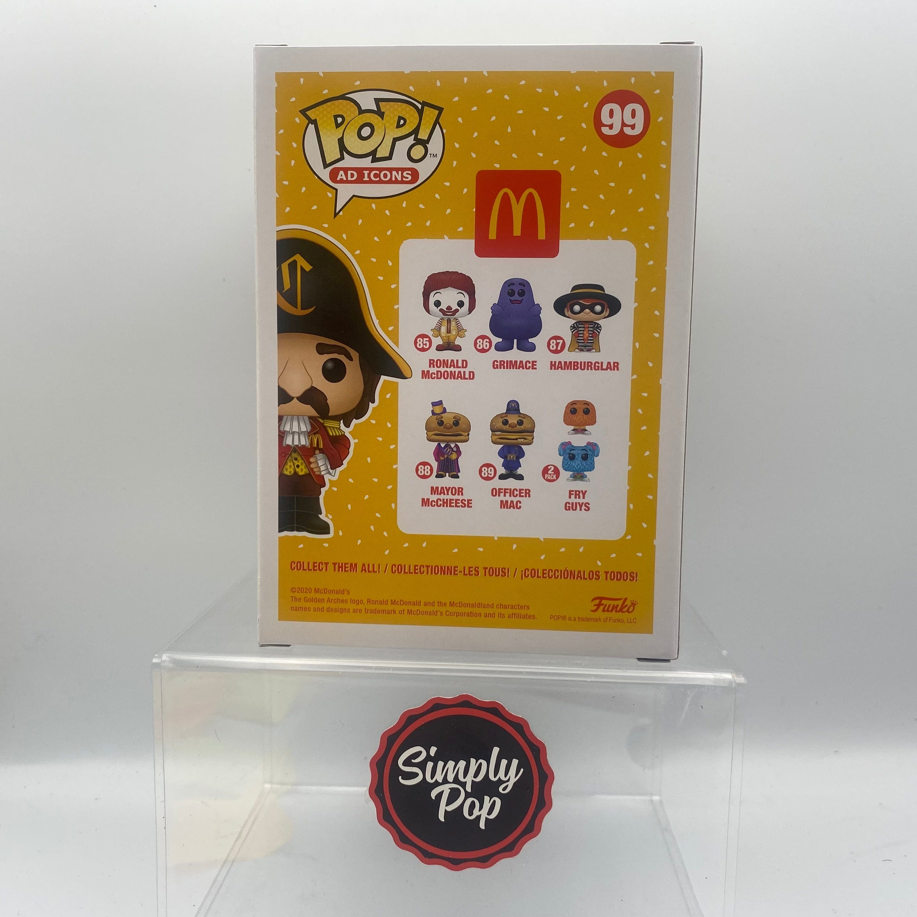 Funko Pop Captain Crook #99 McDonalds 2020 NYCC Fall Convention Exclusive