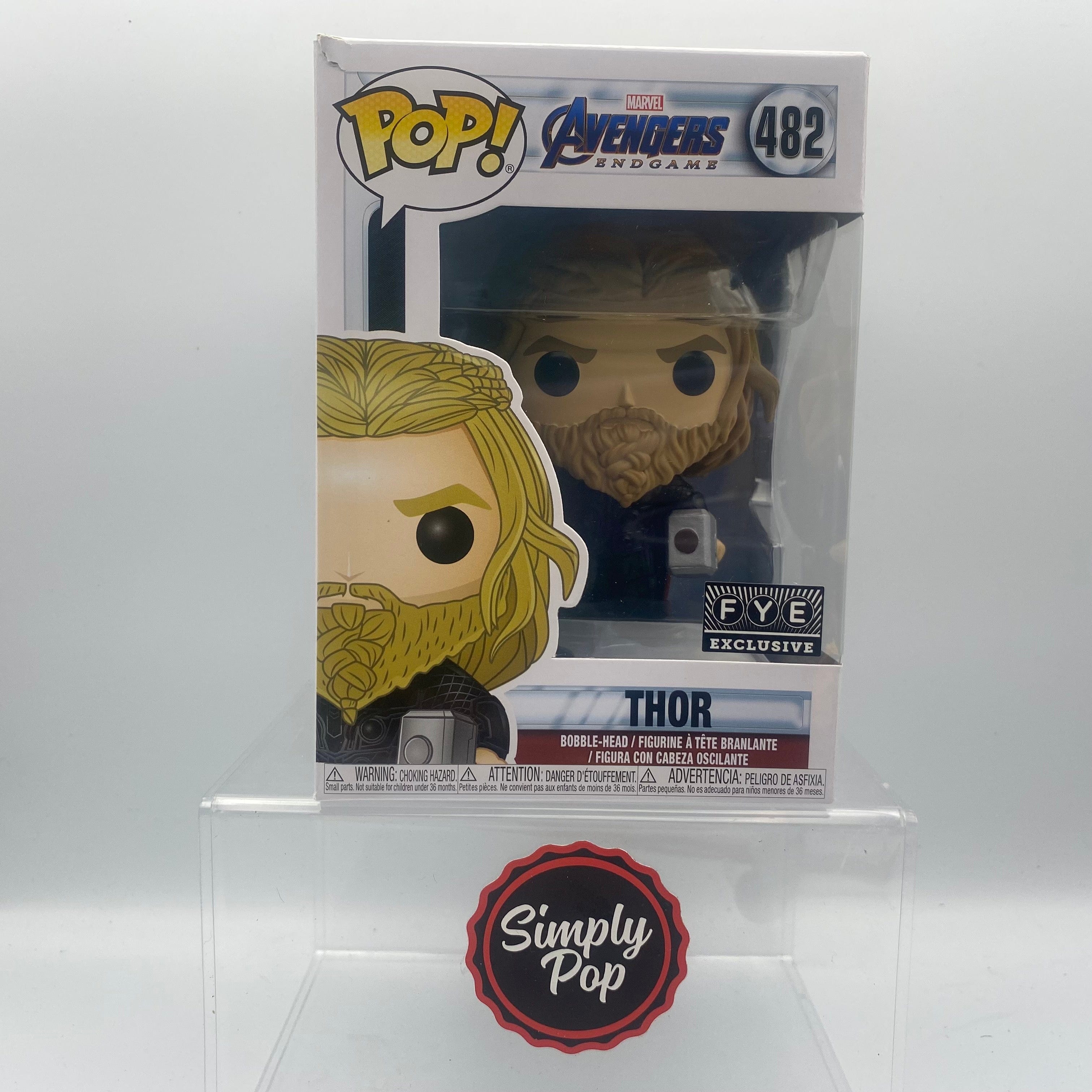 Funko Pop Thor w/ Mjolnir and Stormbreaker #482 FYE Marvel Avengers Endgame