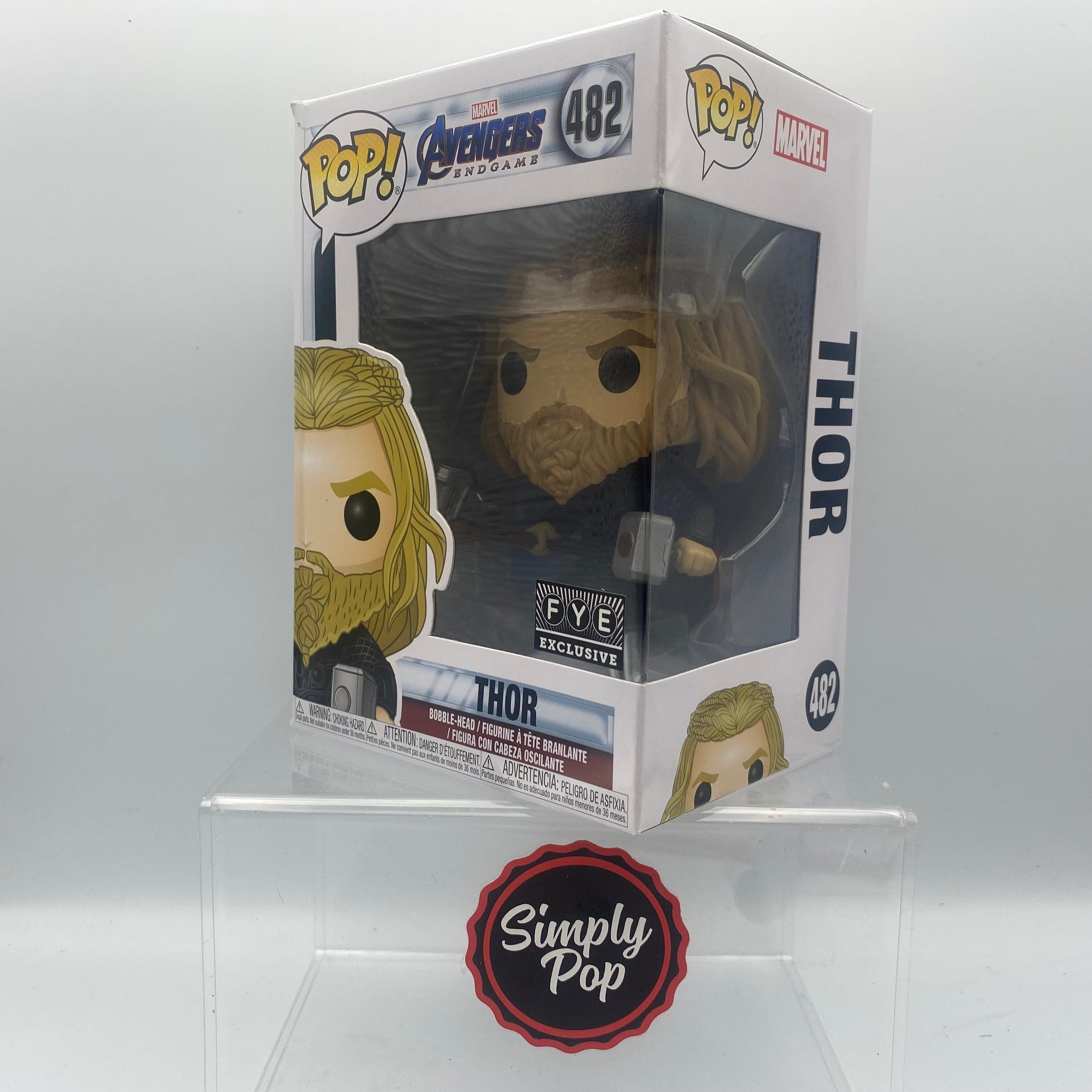 Funko Pop Thor w/ Mjolnir and Stormbreaker #482 FYE Marvel Avengers Endgame