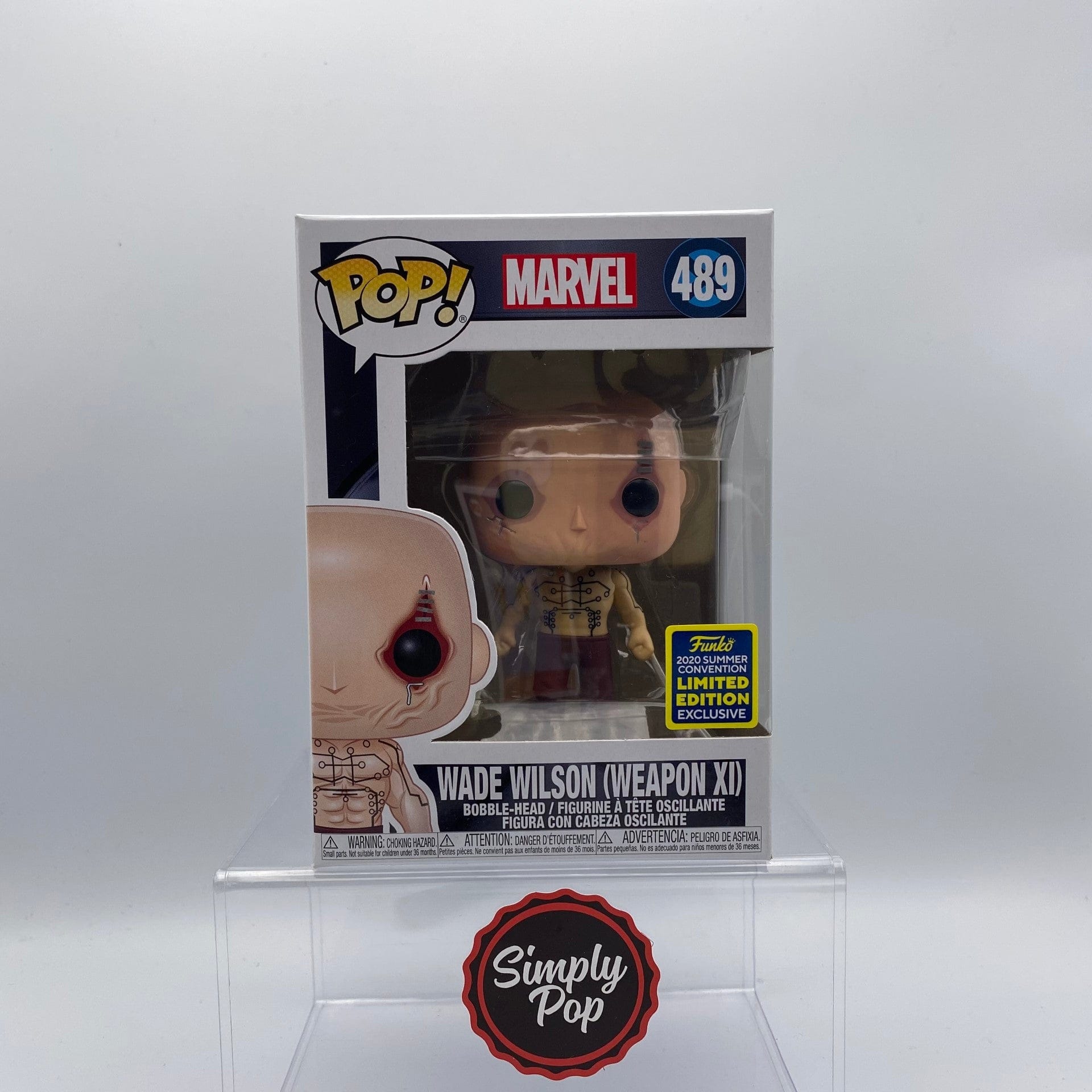 Funko Pop Wade Wilson (Weapon XI) #489 Marvel 2020 SDCC Summer Convention Exclusive