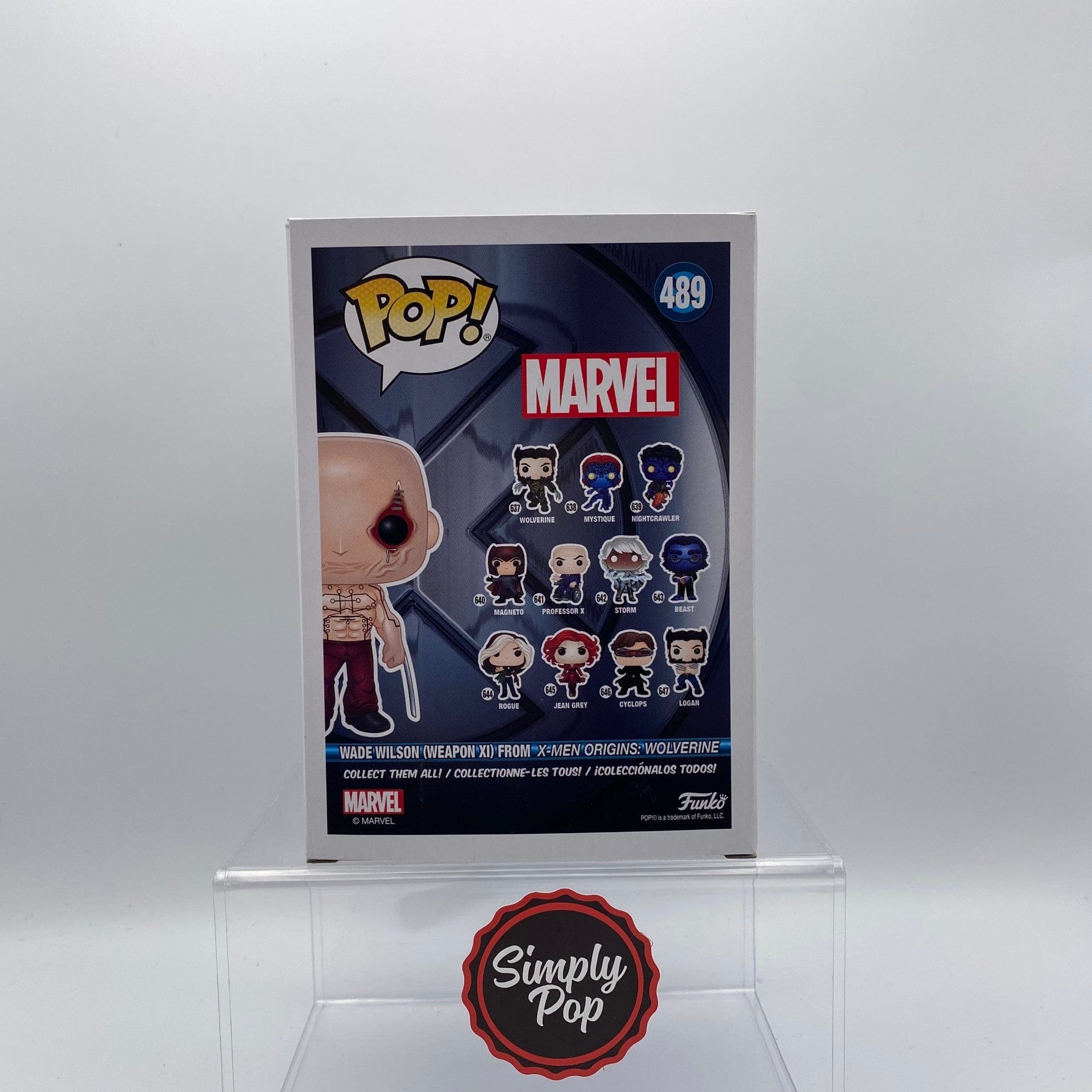 Funko Pop Wade Wilson (Weapon XI) #489 Marvel 2020 SDCC Summer Convention Exclusive