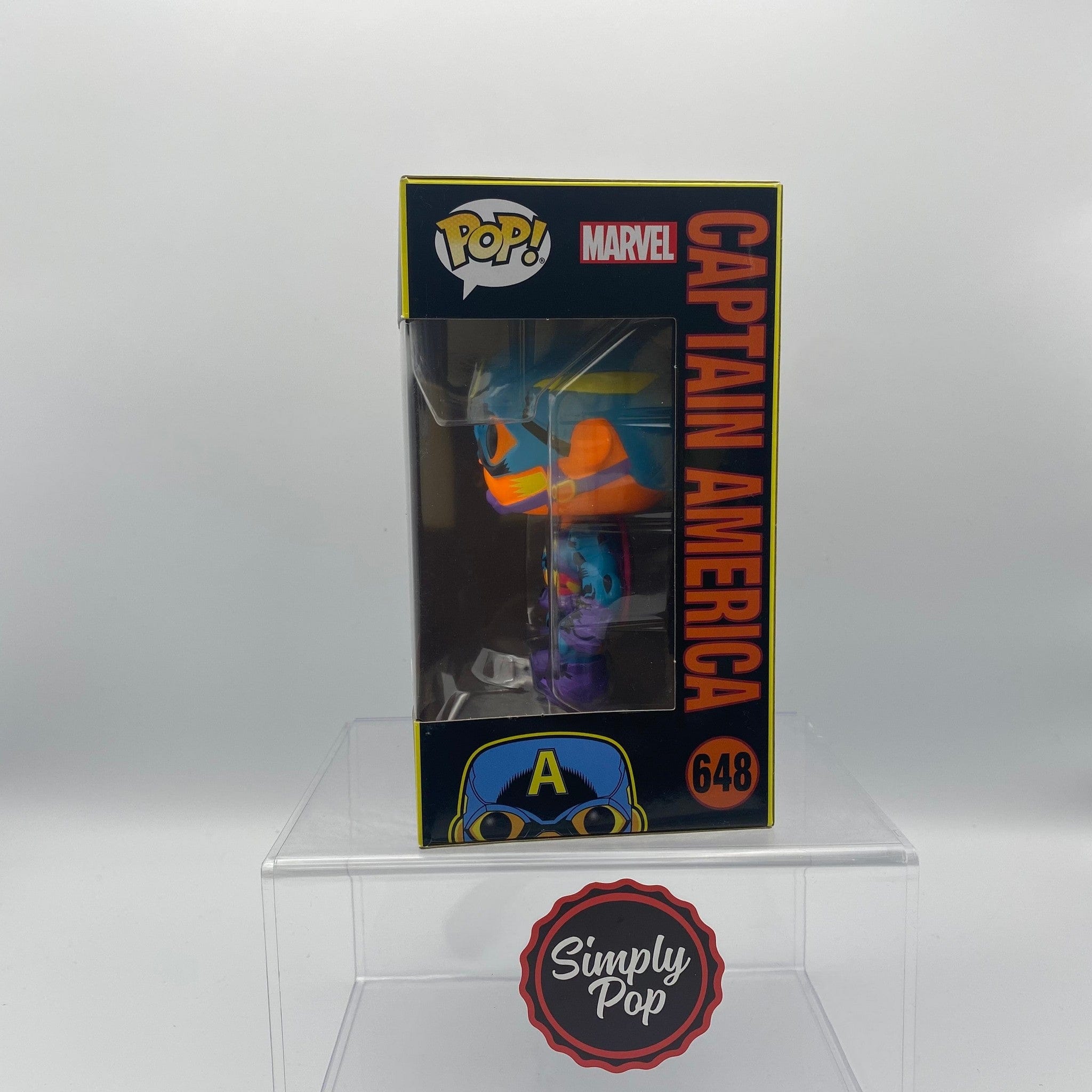 Funko Pop Captain America (Black Light) #648 Marvel Target Exclusive