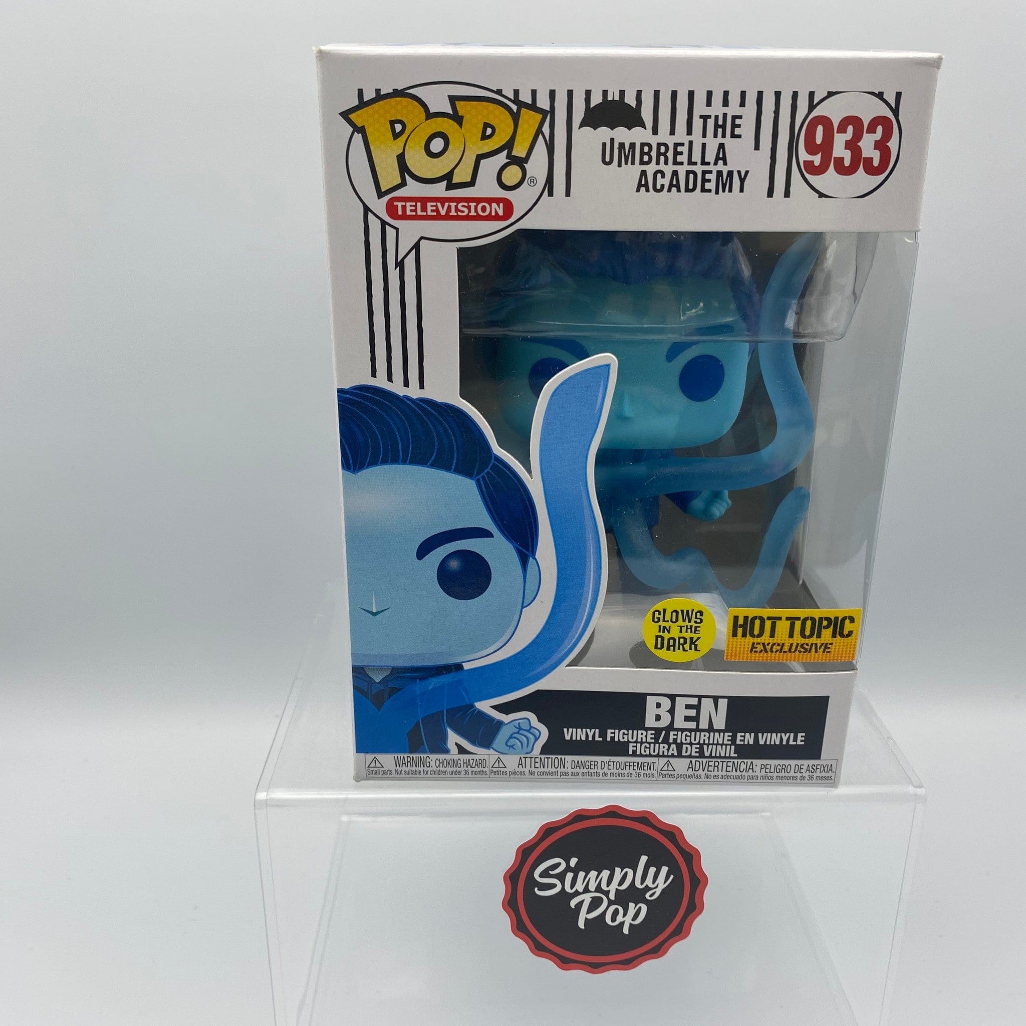 Funko Pop Ben #933 Glow The Umbrella Academy Hot Topic Exclusive - A