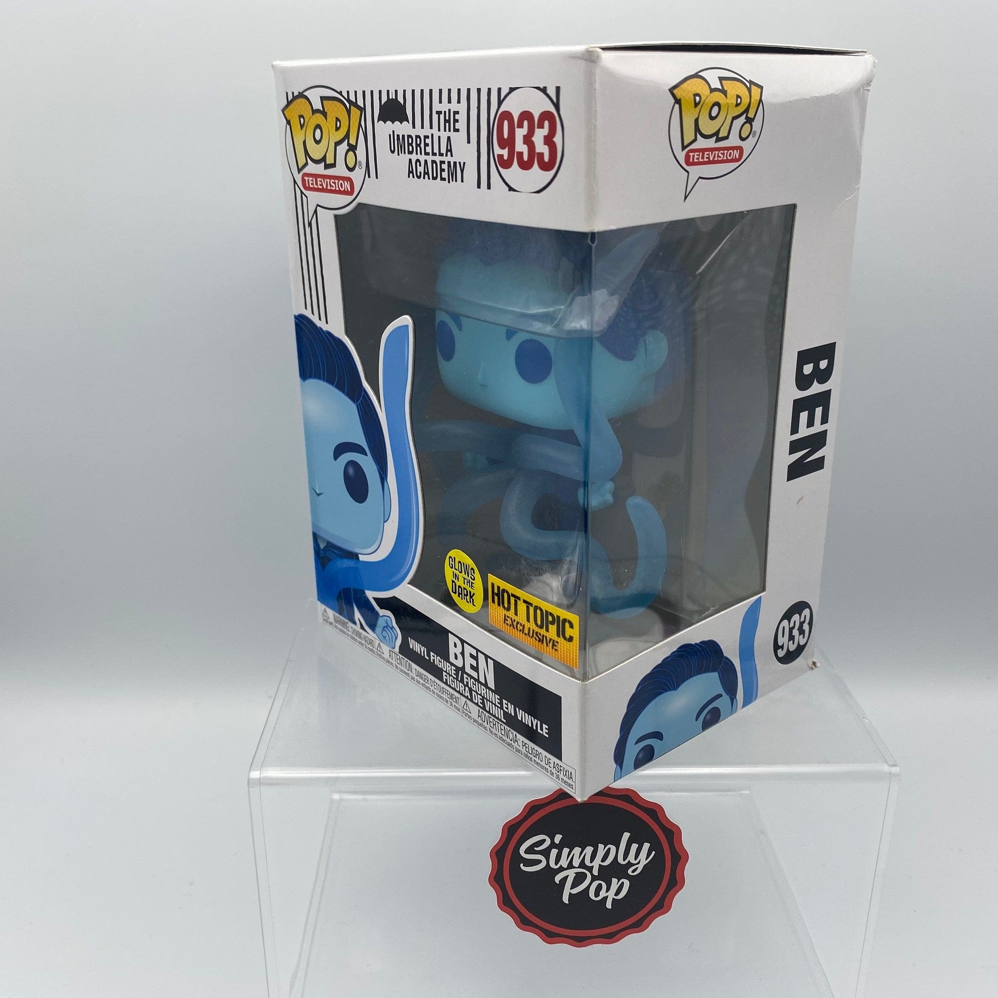 Funko Pop Ben #933 Glow The Umbrella Academy Hot Topic Exclusive - A