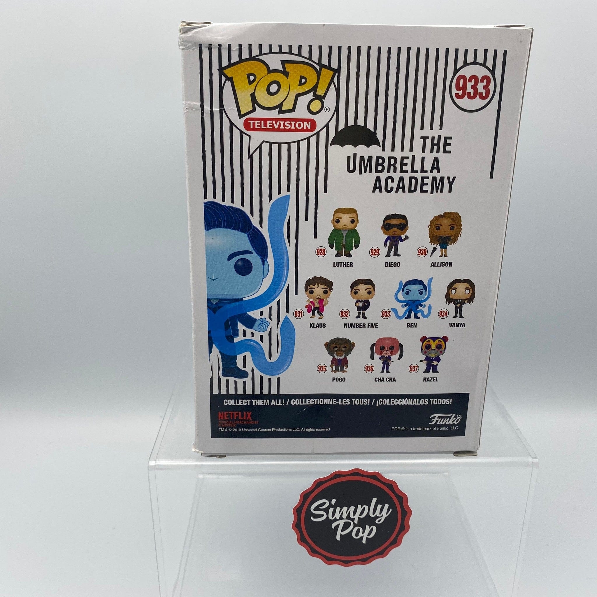 Funko Pop Ben #933 Glow The Umbrella Academy Hot Topic Exclusive - A