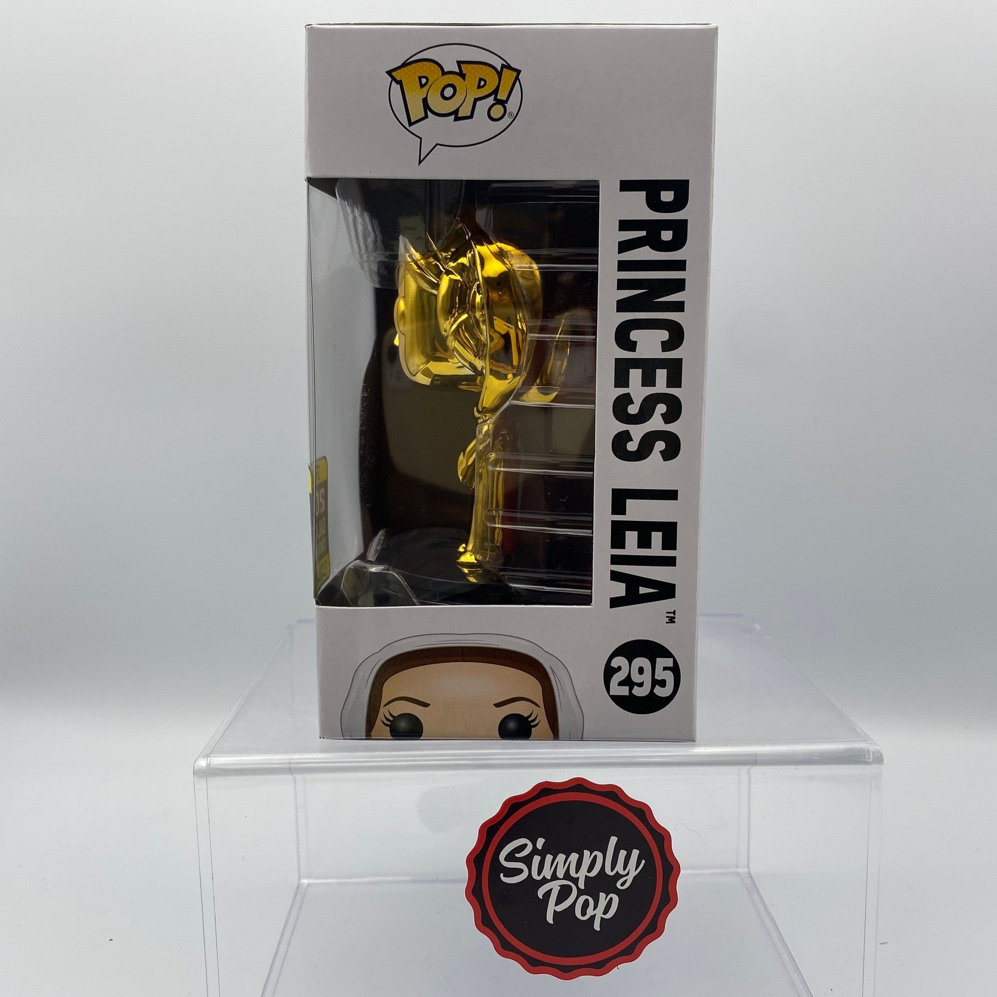 Funko Pop Princess Leia (Gold Chrome) #295 2019 Galactic Convention Exclusive
