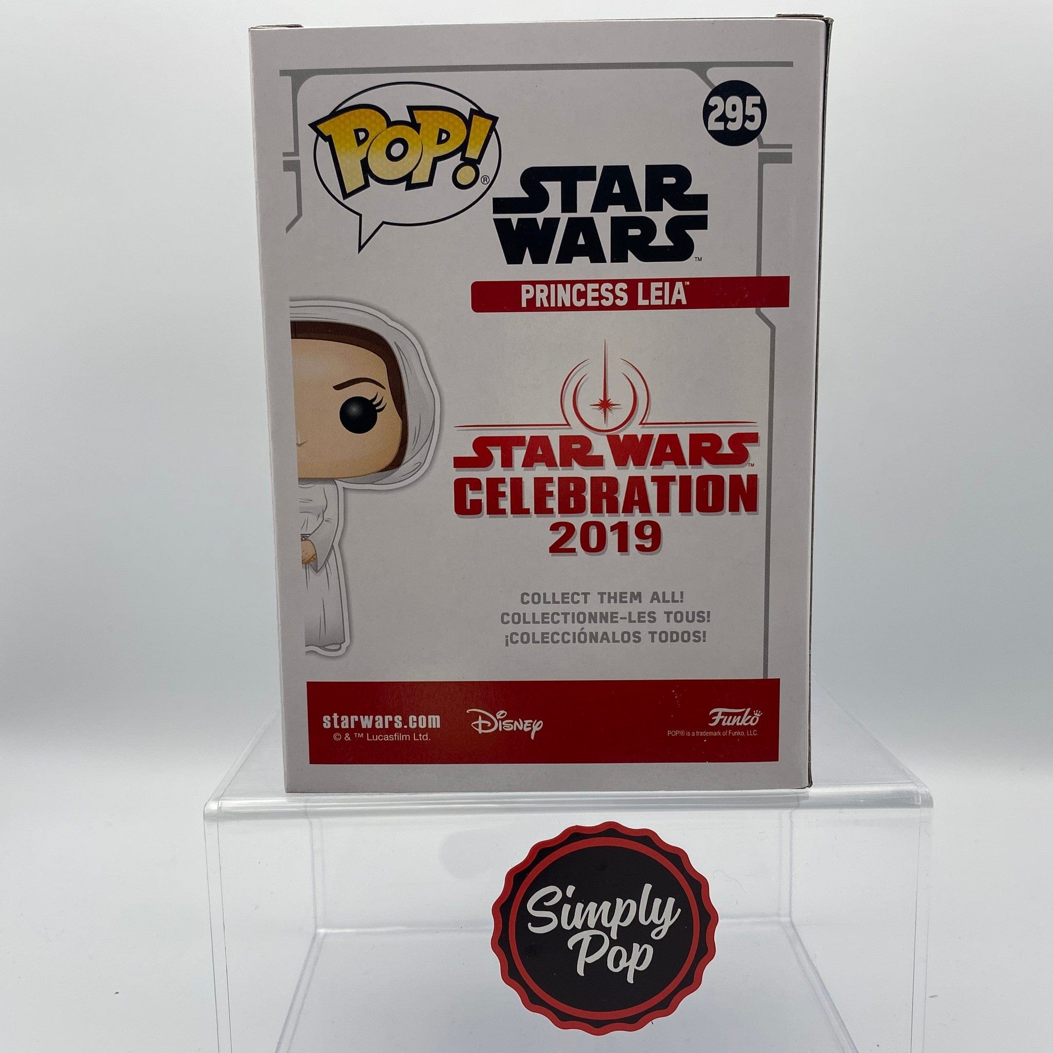 Funko Pop Princess Leia (Gold Chrome) #295 2019 Galactic Convention Exclusive